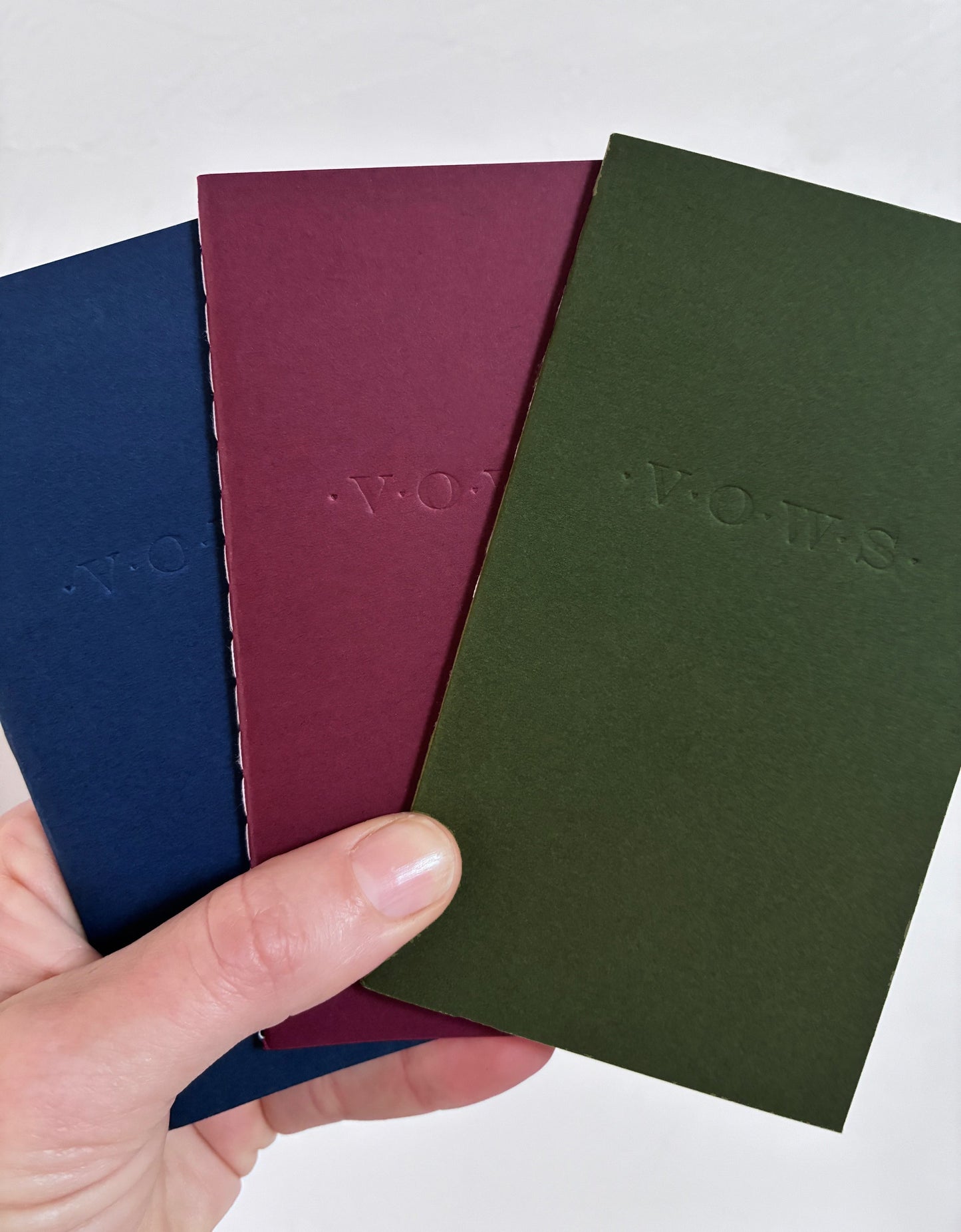Wedding Vows Blind Deboss Mini Saddle Stitch Notebook