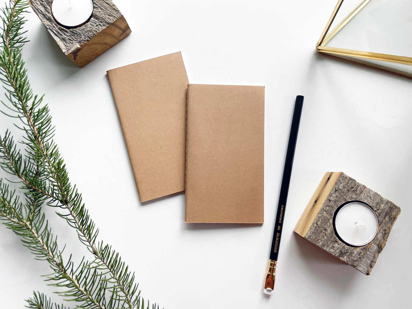 Blank Pocket Saddle Stitch Note Book