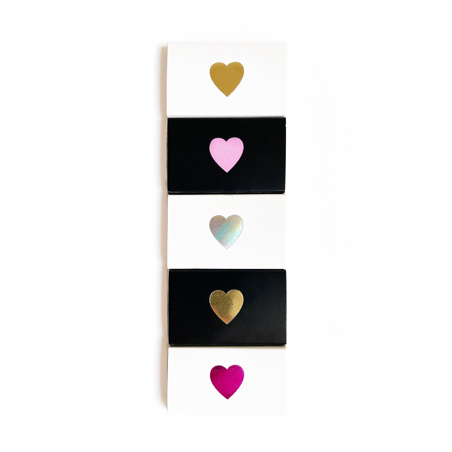 Classic Heart Gold Foil Embossed Matchbox | Emoji Matches