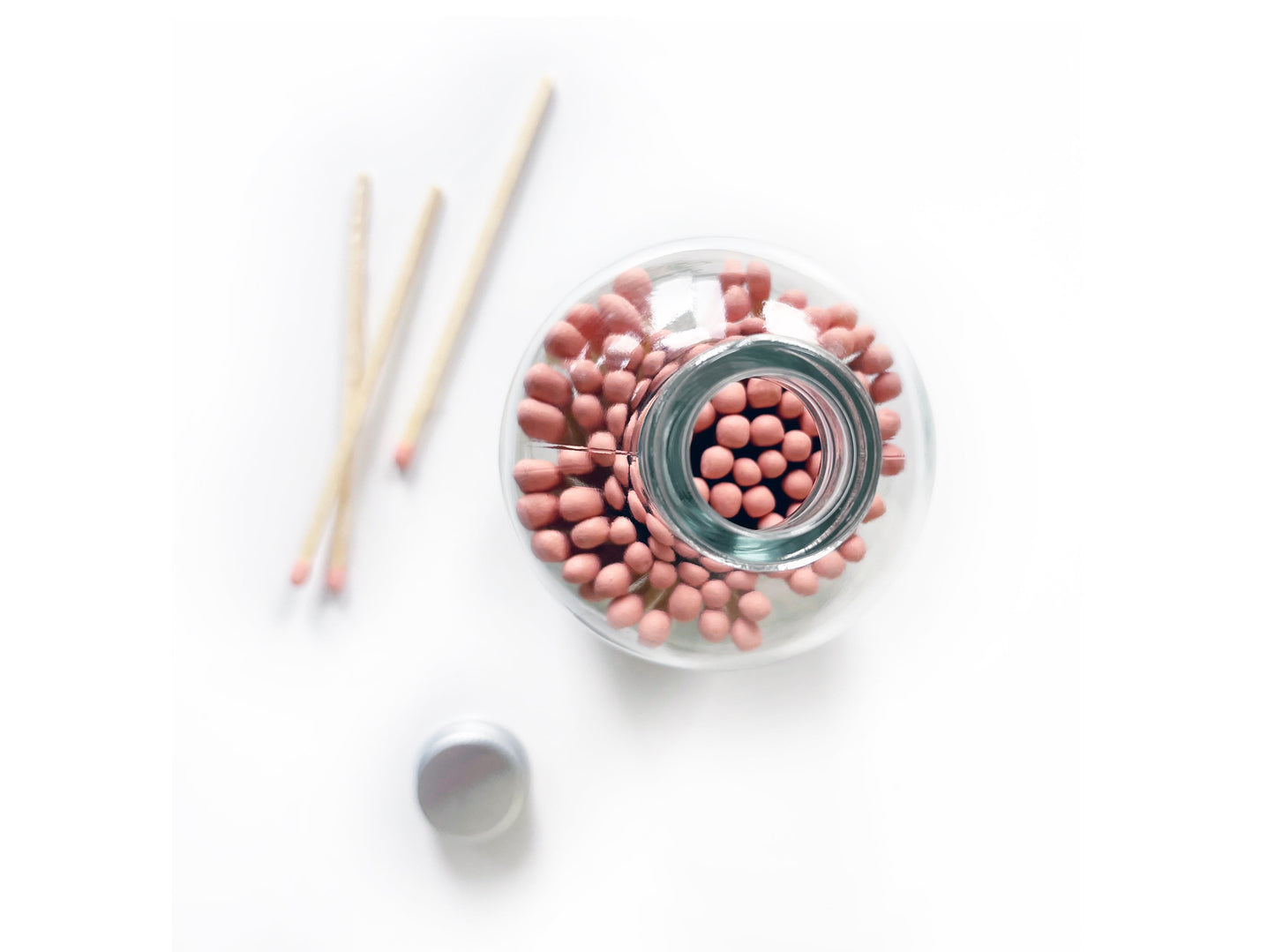 Blush Pink 4" Candle Match Jar