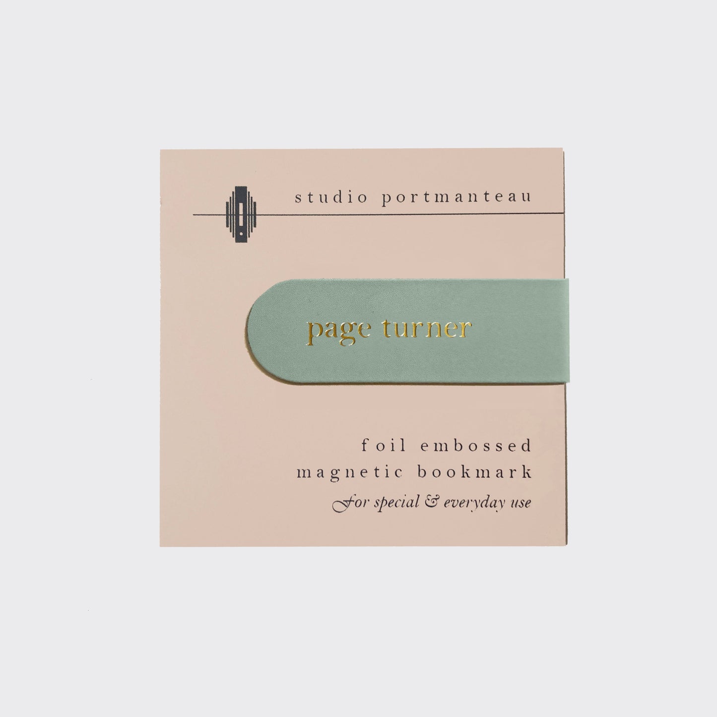 Page Turner Foil Embossed Magnetic Bookmark