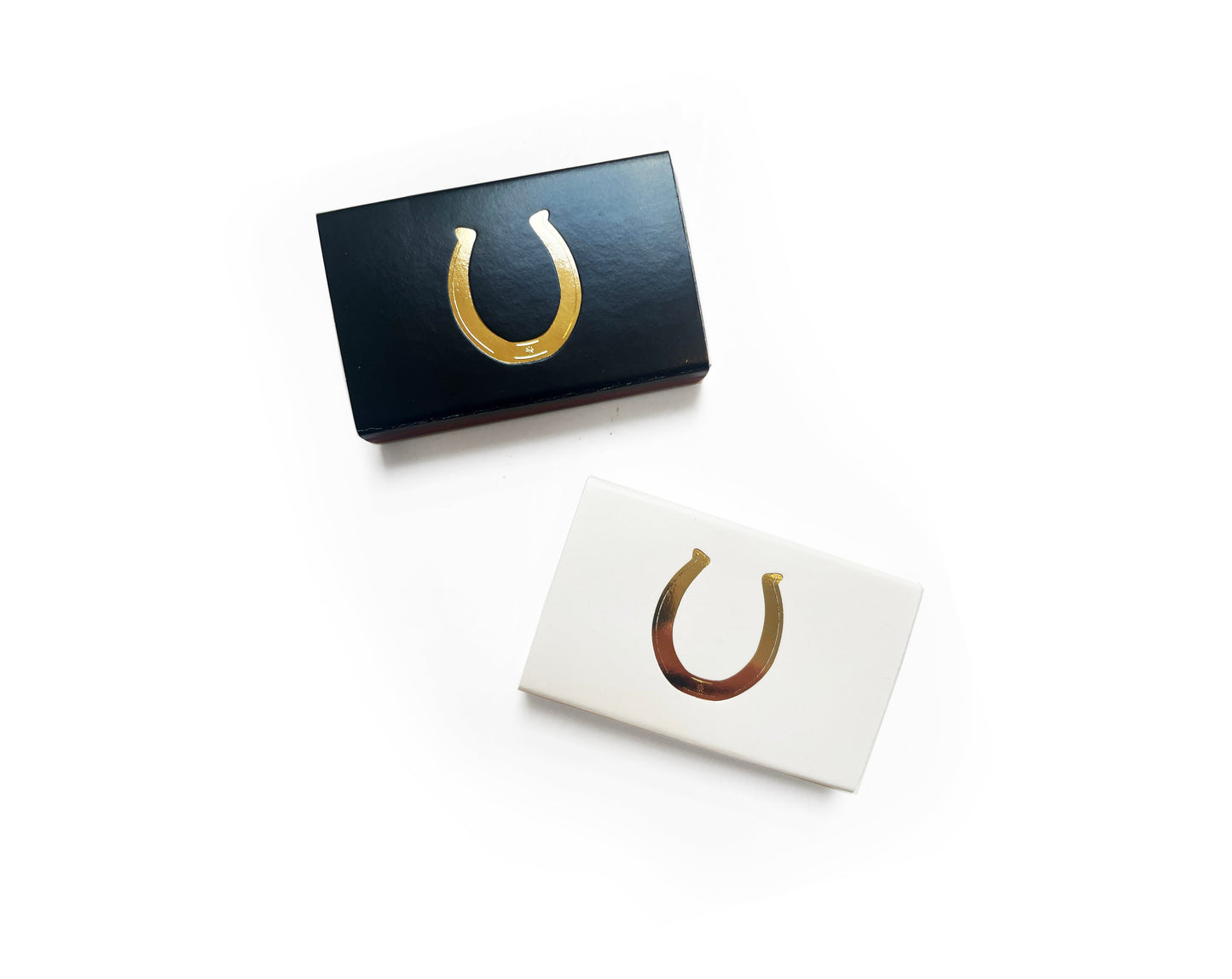 Lucky Horseshoe Gold Foil Embossed Matchbox | Western Matches