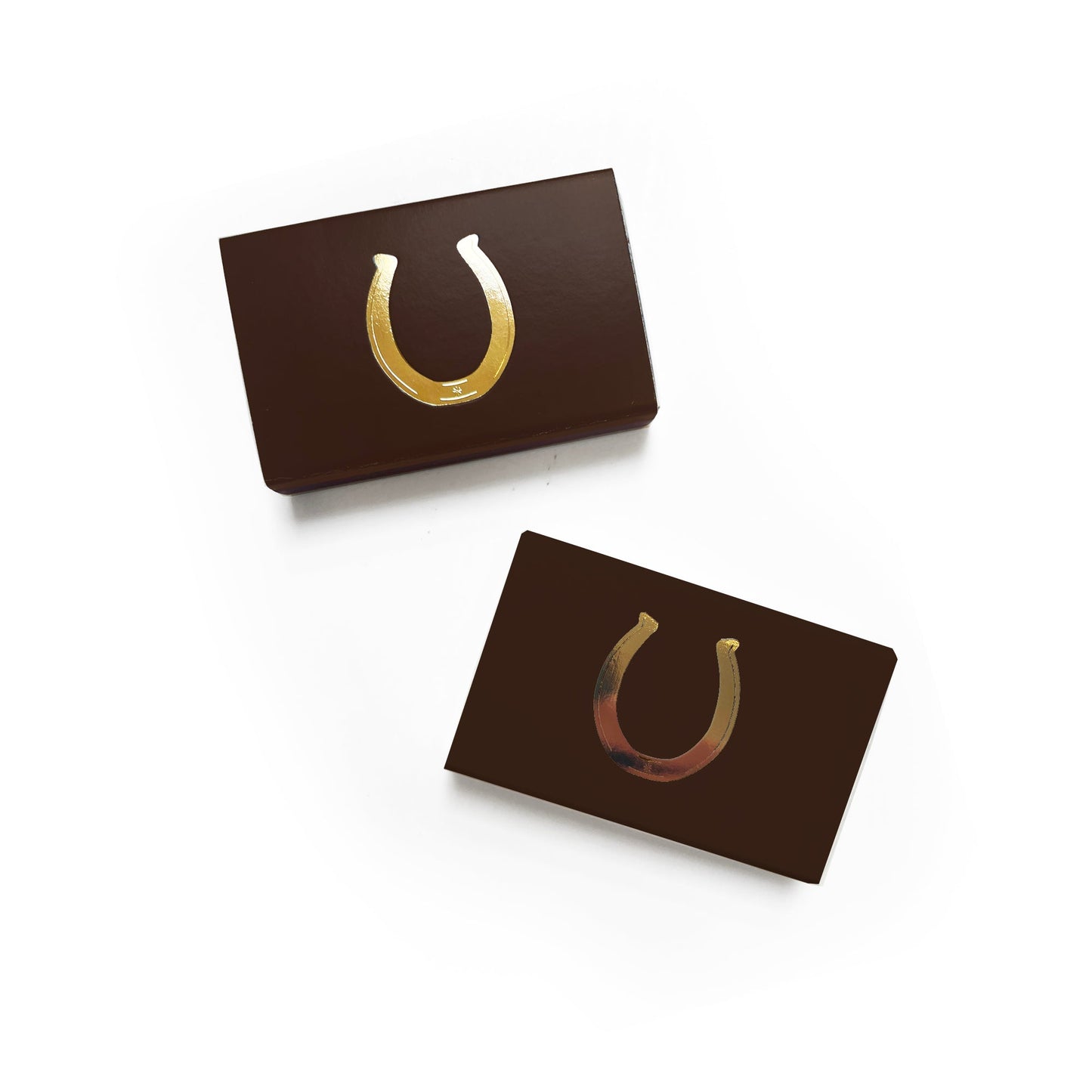 Lucky Horseshoe Gold Foil Embossed Matchbox | Western Matches