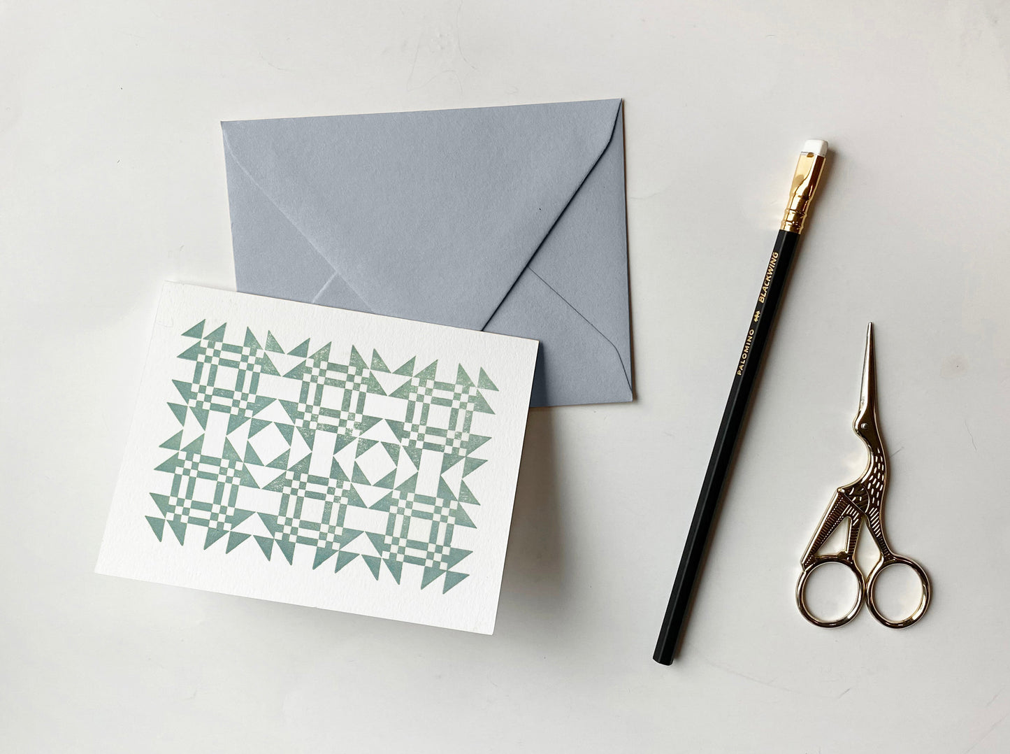 Cozy Quilt Letterpress Greeting Card | Quilting Card