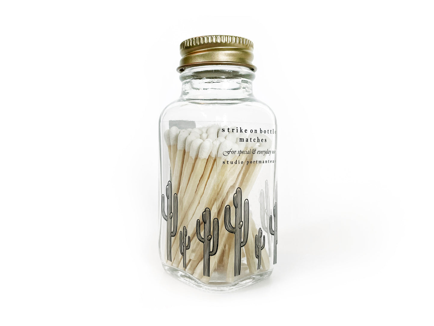 Saguaro Cactus 2" White Match Jar