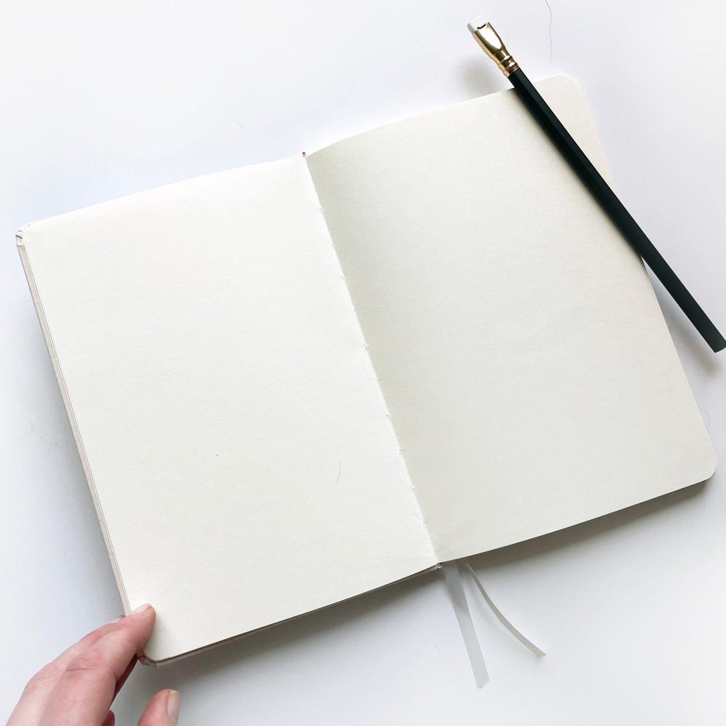 Queen Anne's Lace Foil Stamped Linen Notebook