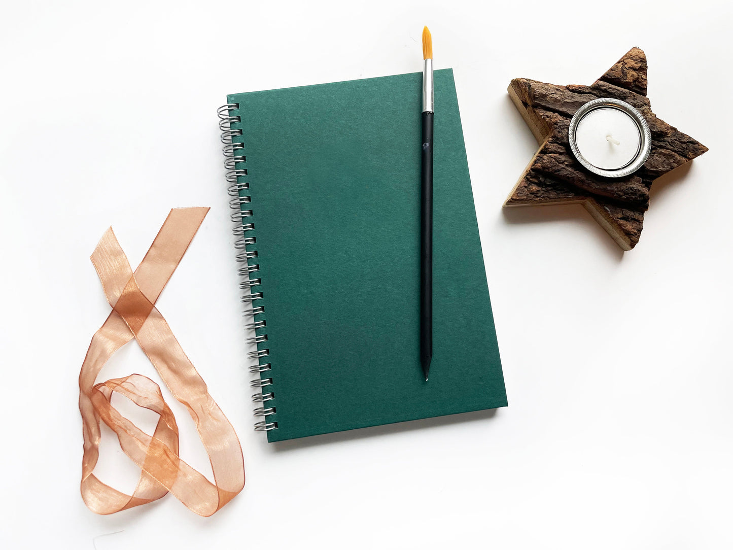 Forest Green Hardcover Spiral Notebook