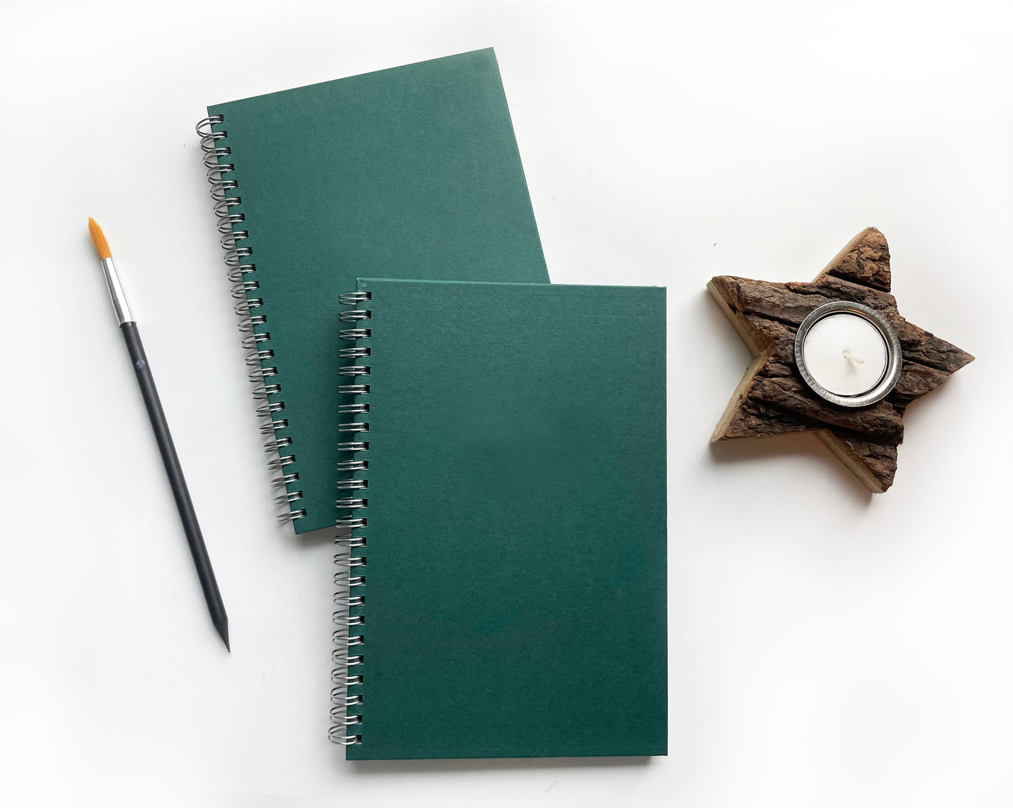 Forest Green Hardcover Spiral Notebook