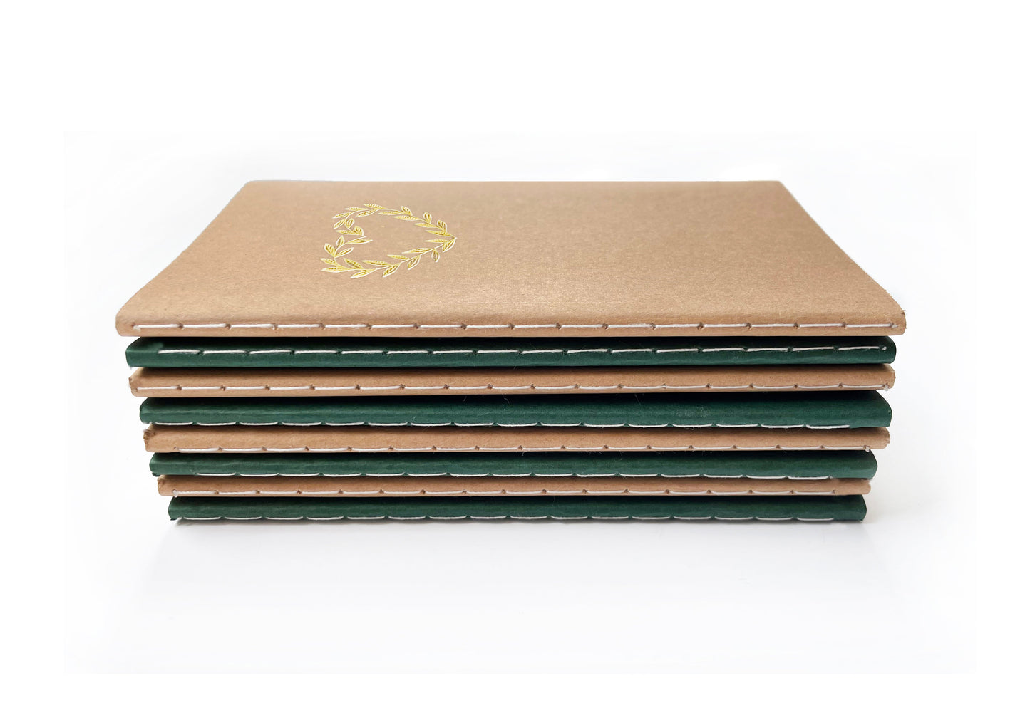 Lab Dog Menagerie Mini Saddle Stitch Notebook. Foil Embossed Blank Book.