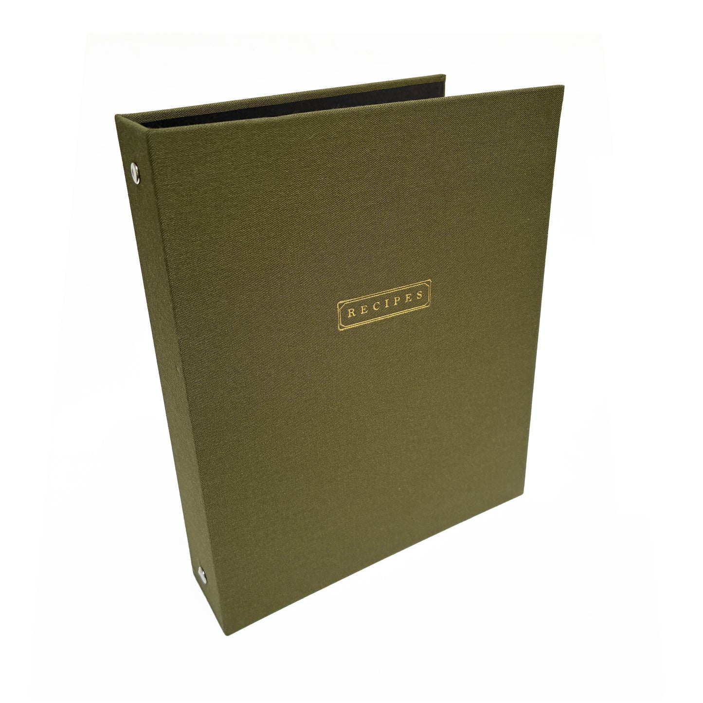 Studio Portmanteau Olive Green Linen Recipes Binder