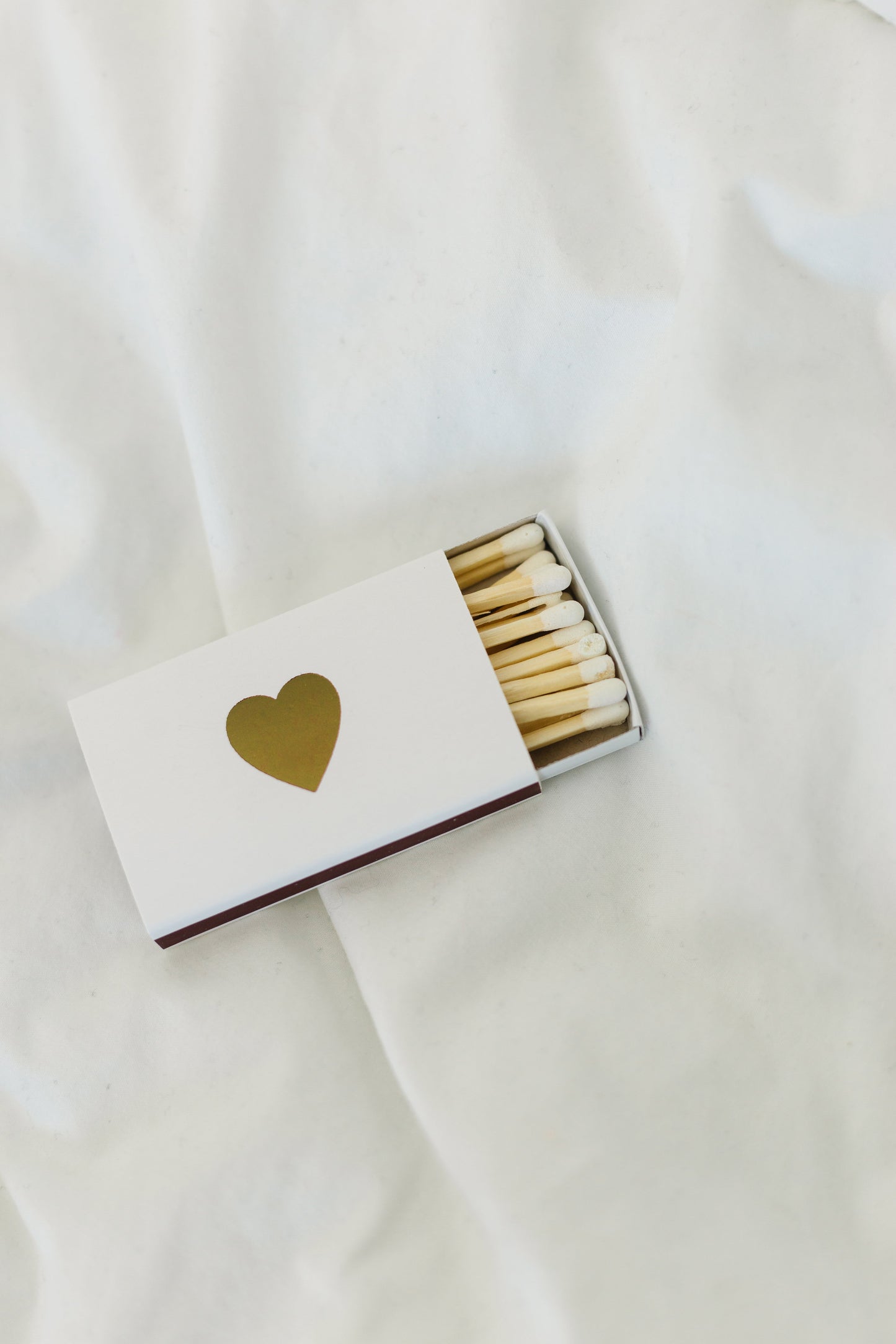 Classic Heart Gold Foil Embossed Matchbox | Emoji Matches
