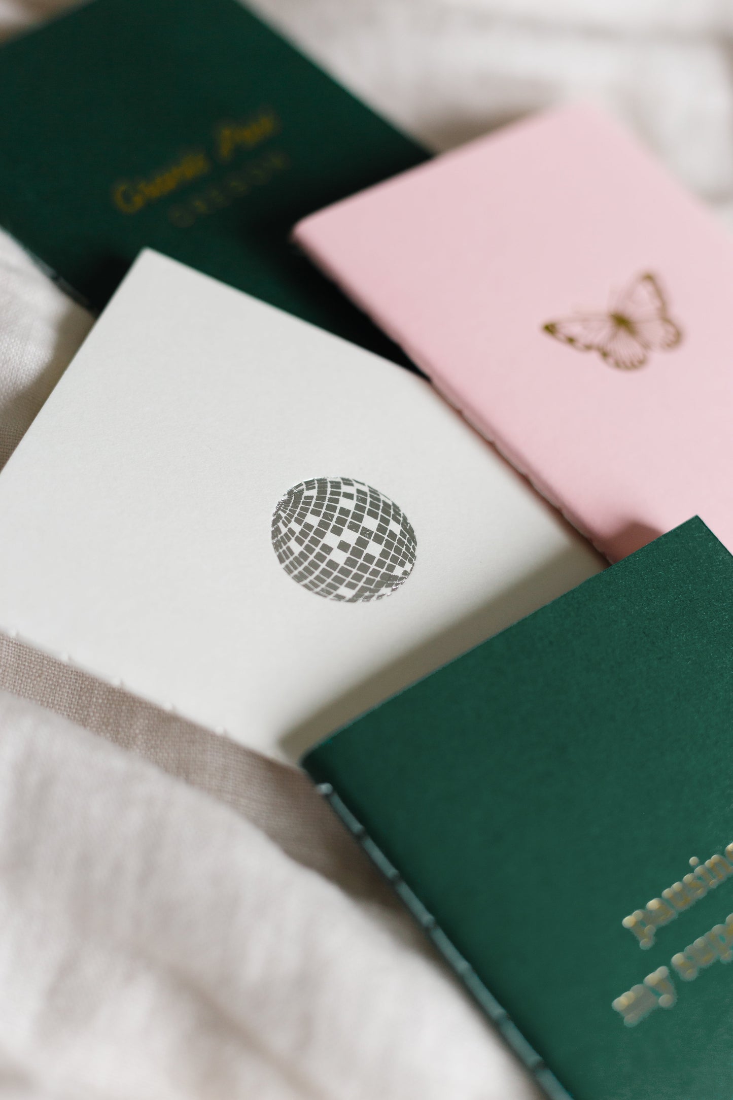 Foil Embossed Butterfly Menagerie Mini Saddle Stitch Notebook