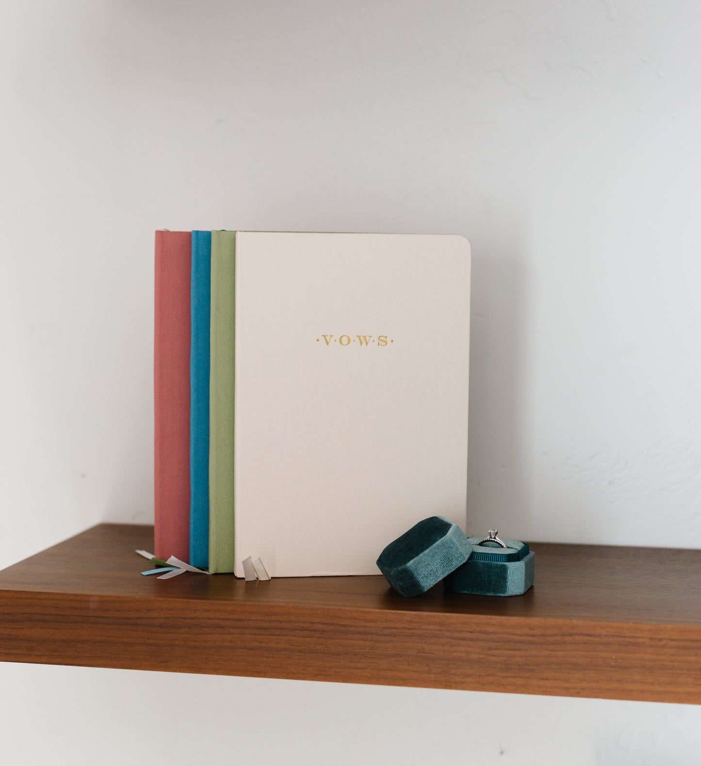 Wedding Vows Foil Embossed Linen Notebook | Neutral Hues