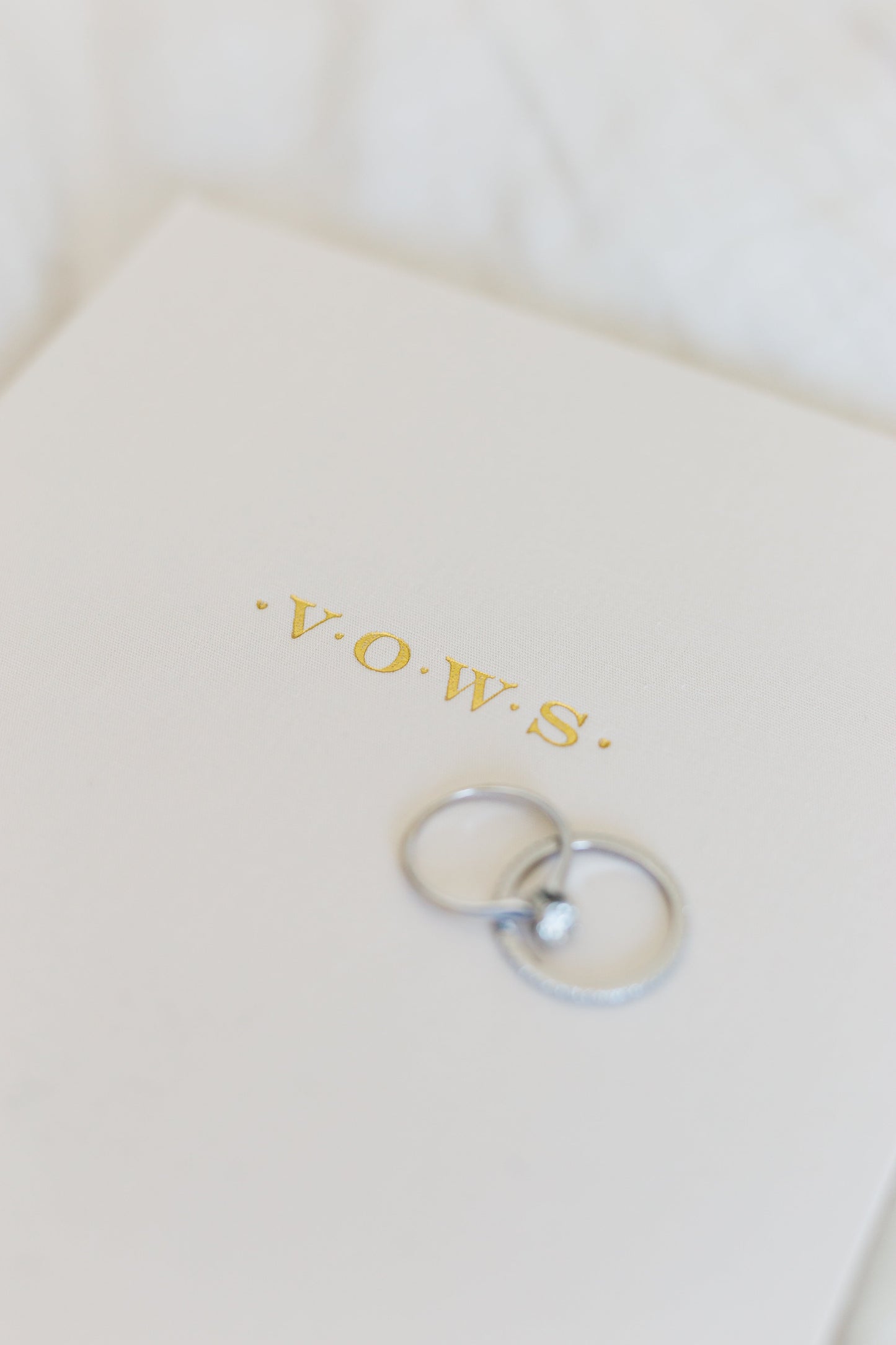 Wedding Vows Foil Embossed Linen Notebook | Neutral Hues