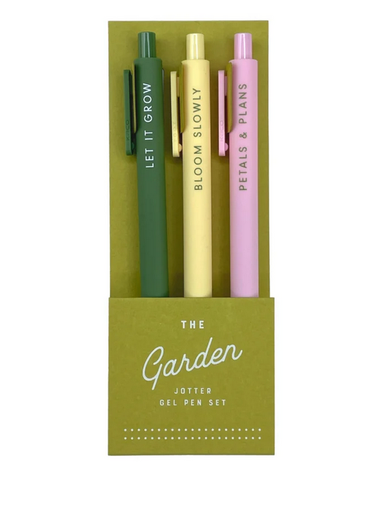 Ruff House Print Shop | The Garden Jotter Gel Pen: Set of 3