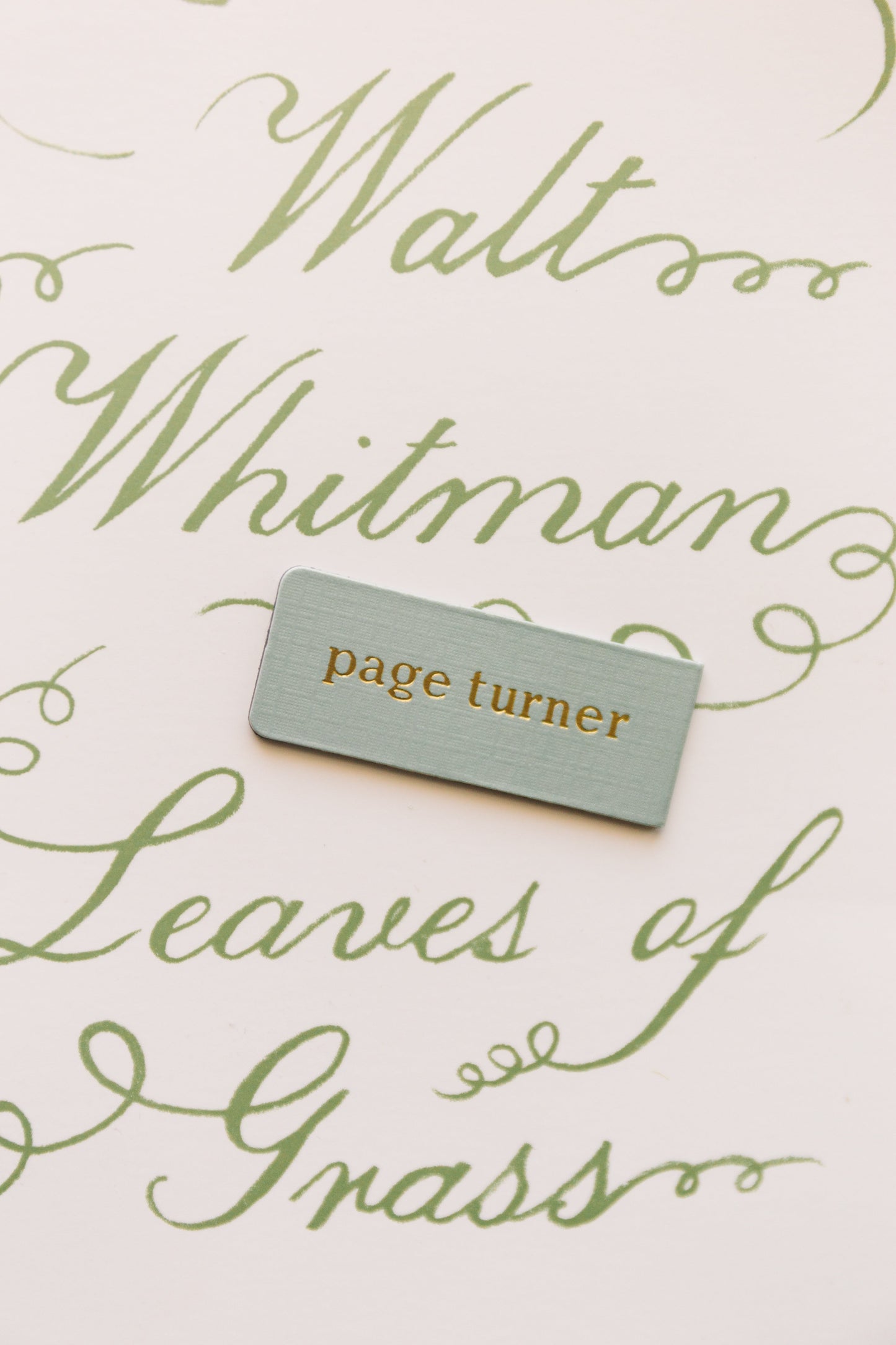 Page Turner Foil Embossed Magnetic Bookmark