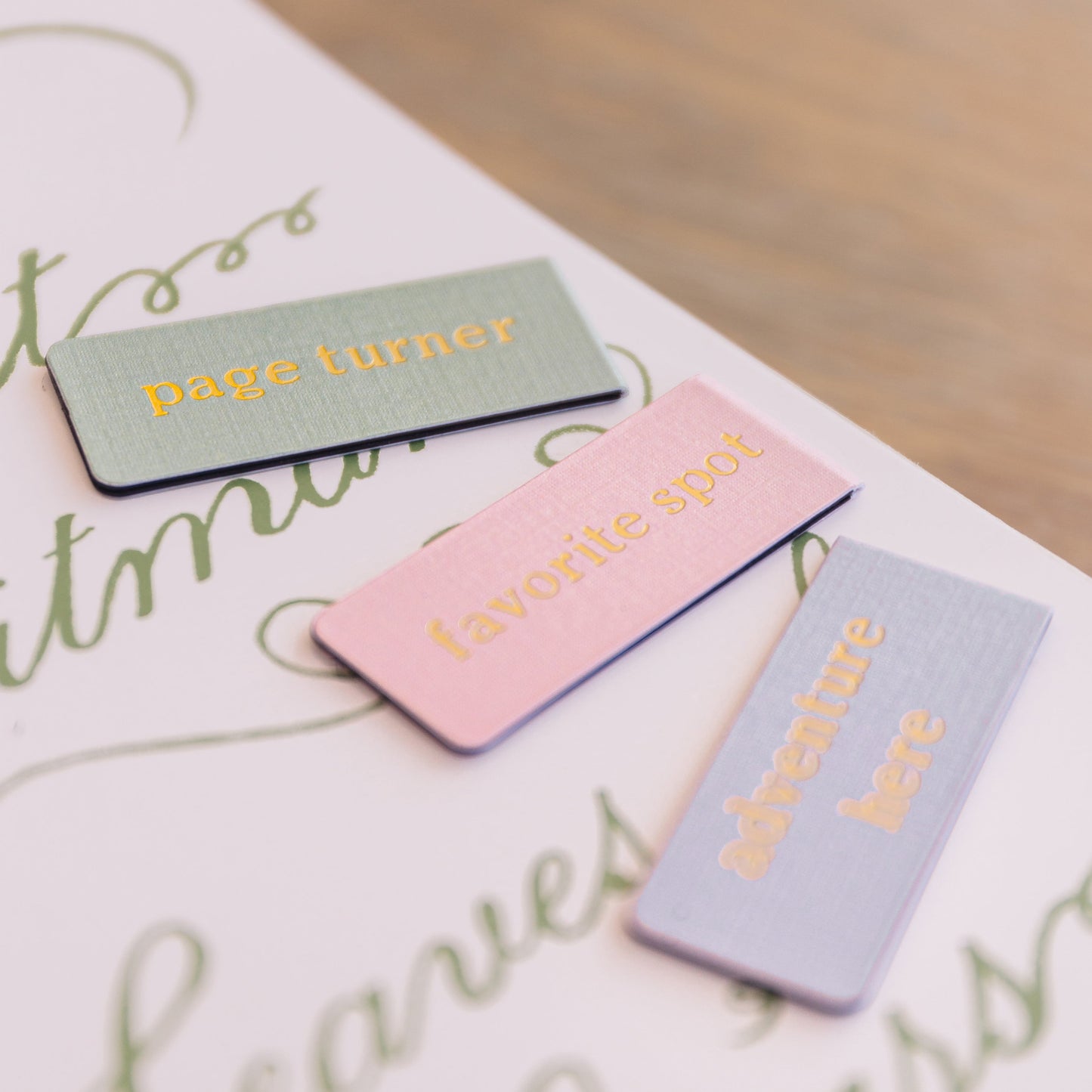 Book Lover Magnetic Bookmark Set - Foil Embossed