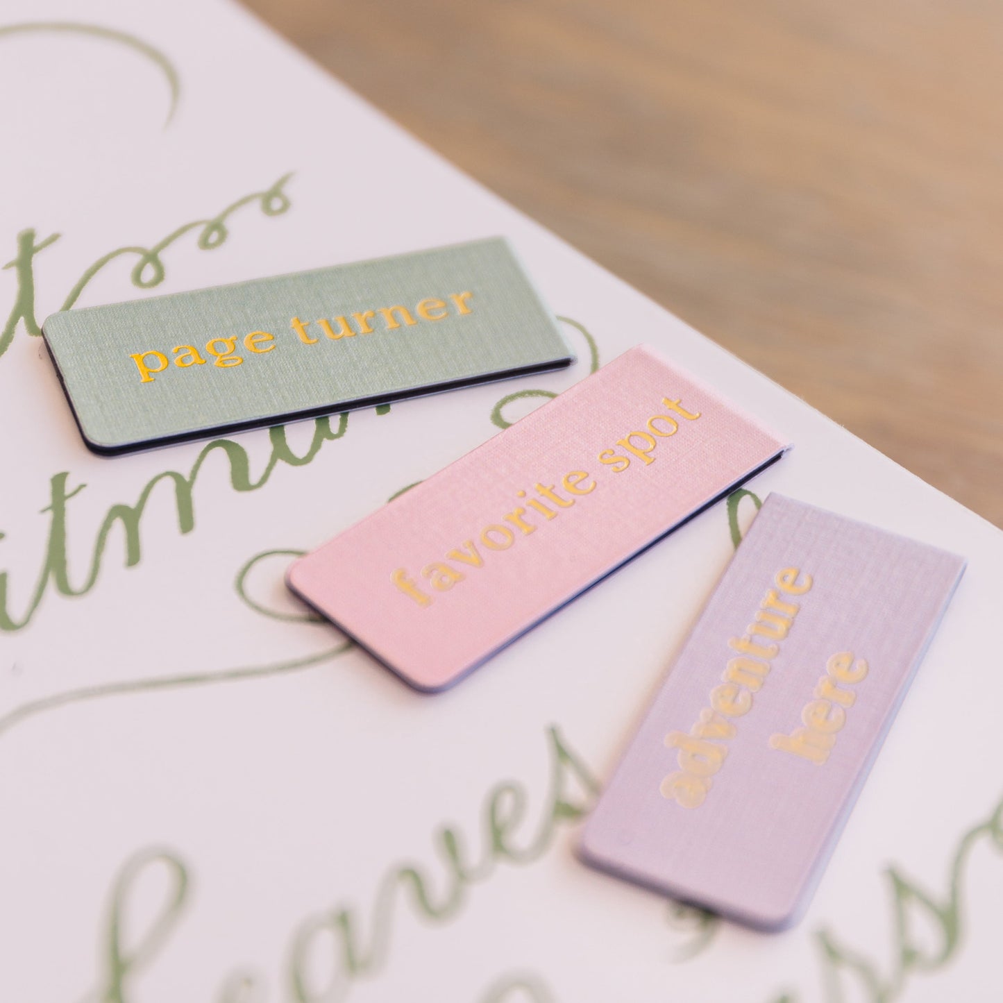 Favorite Spot Foil Embossed Magnetic Bookmark