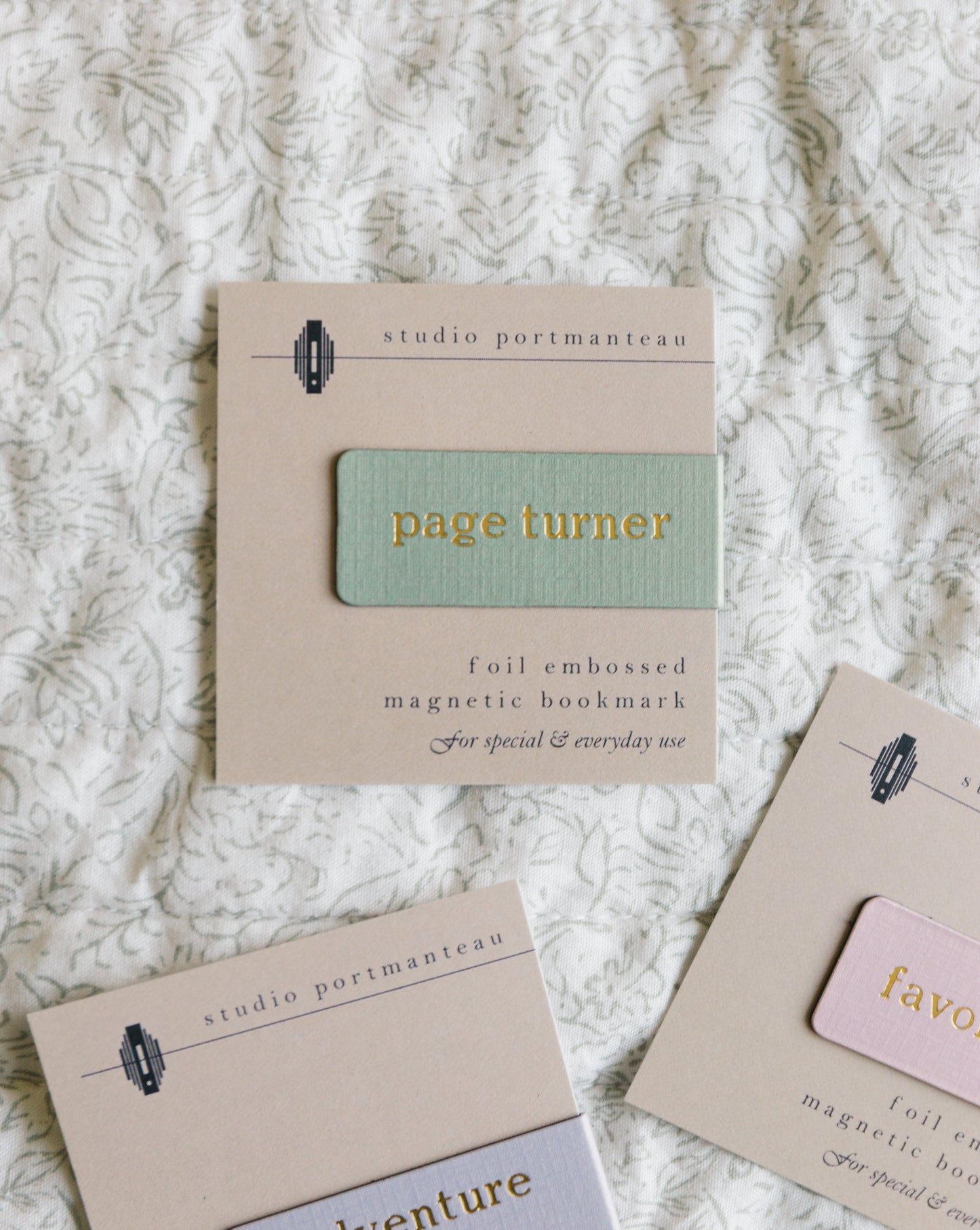 Page Turner Foil Embossed Magnetic Bookmark