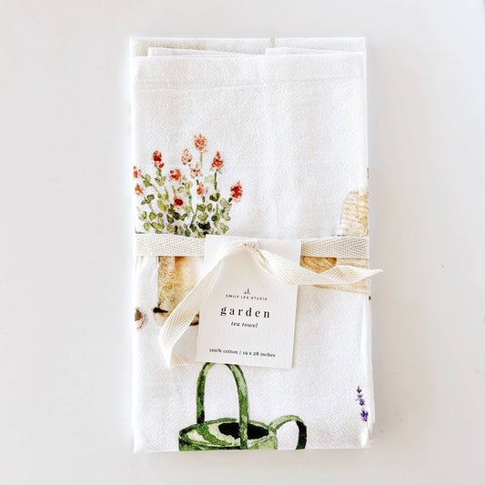 Garden cotton flour sack tea towel | Emily Lex Studio