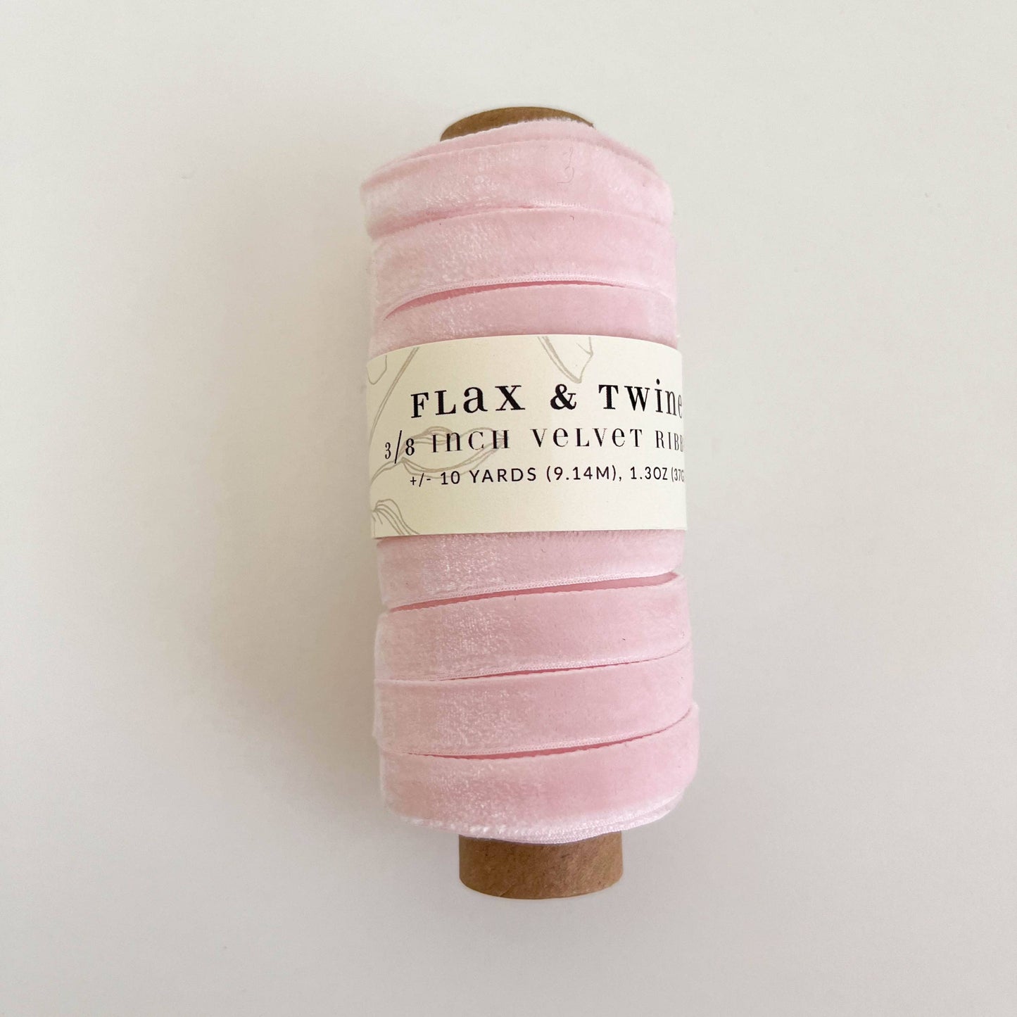 Flax & Twine 3/8" Velvet Ribbon - 10 Yards