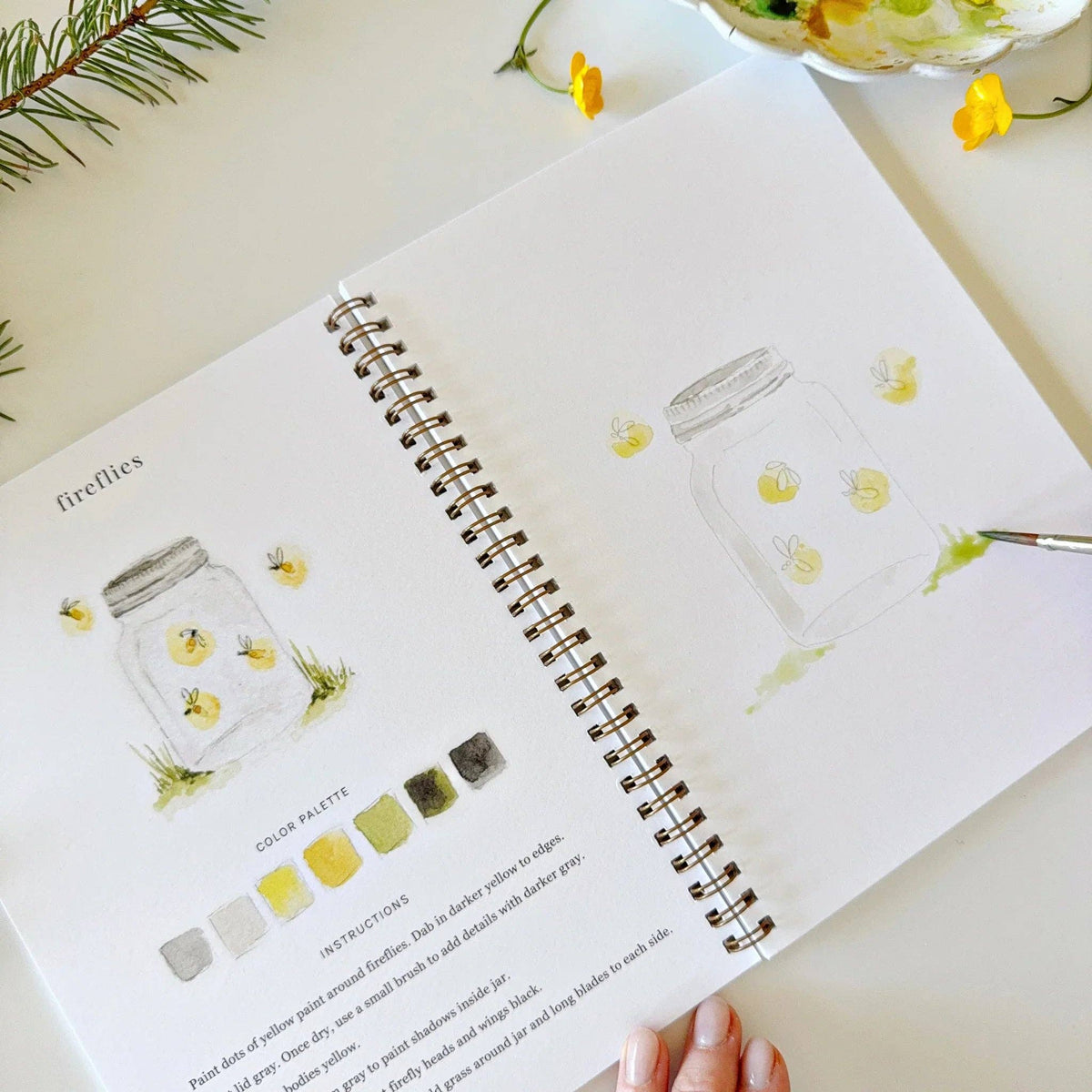 Camping watercolor workbook | Emily Lex Studio