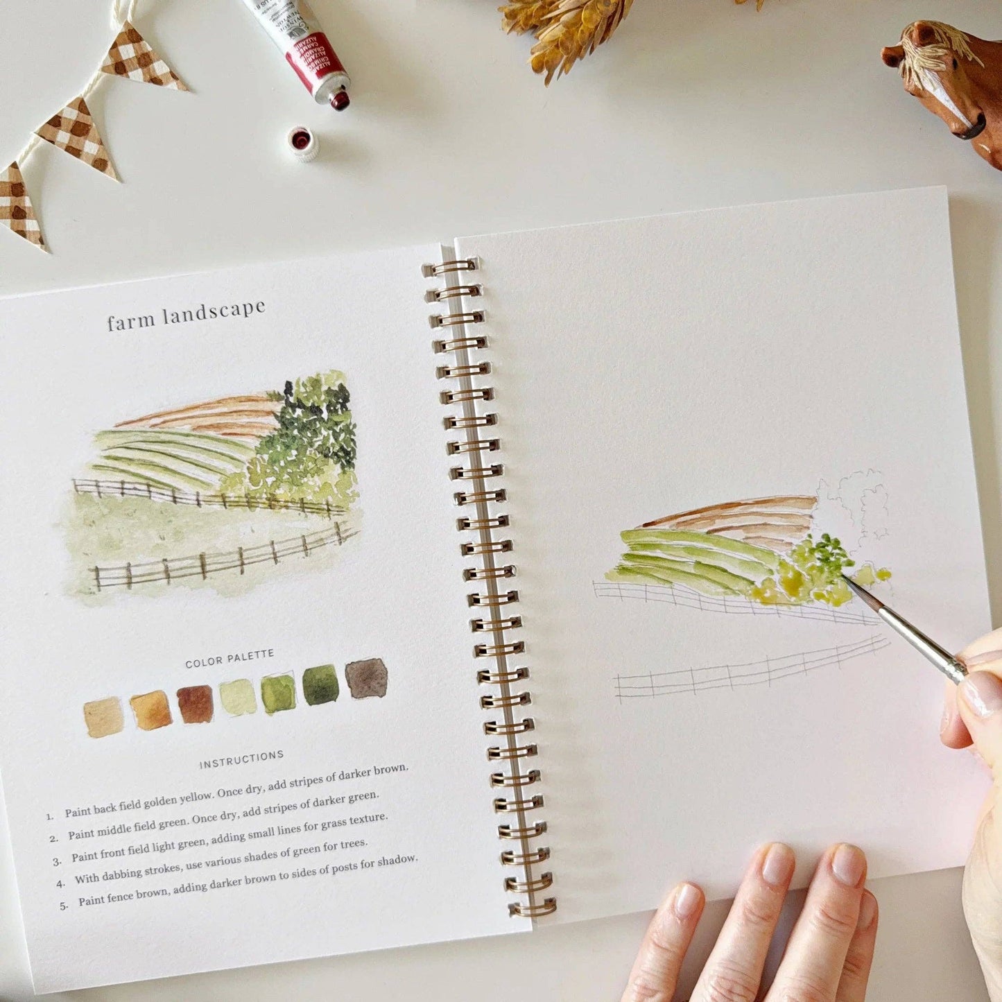 Emily Lex Studio | Farm watercolor workbook