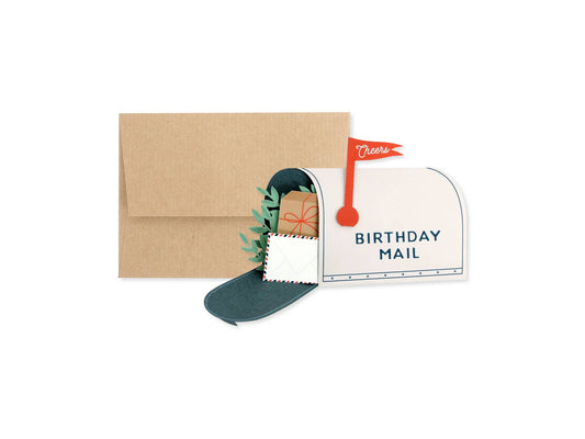 Die-Cut Birthday Mailbox Card w/ a Suprise Delivery