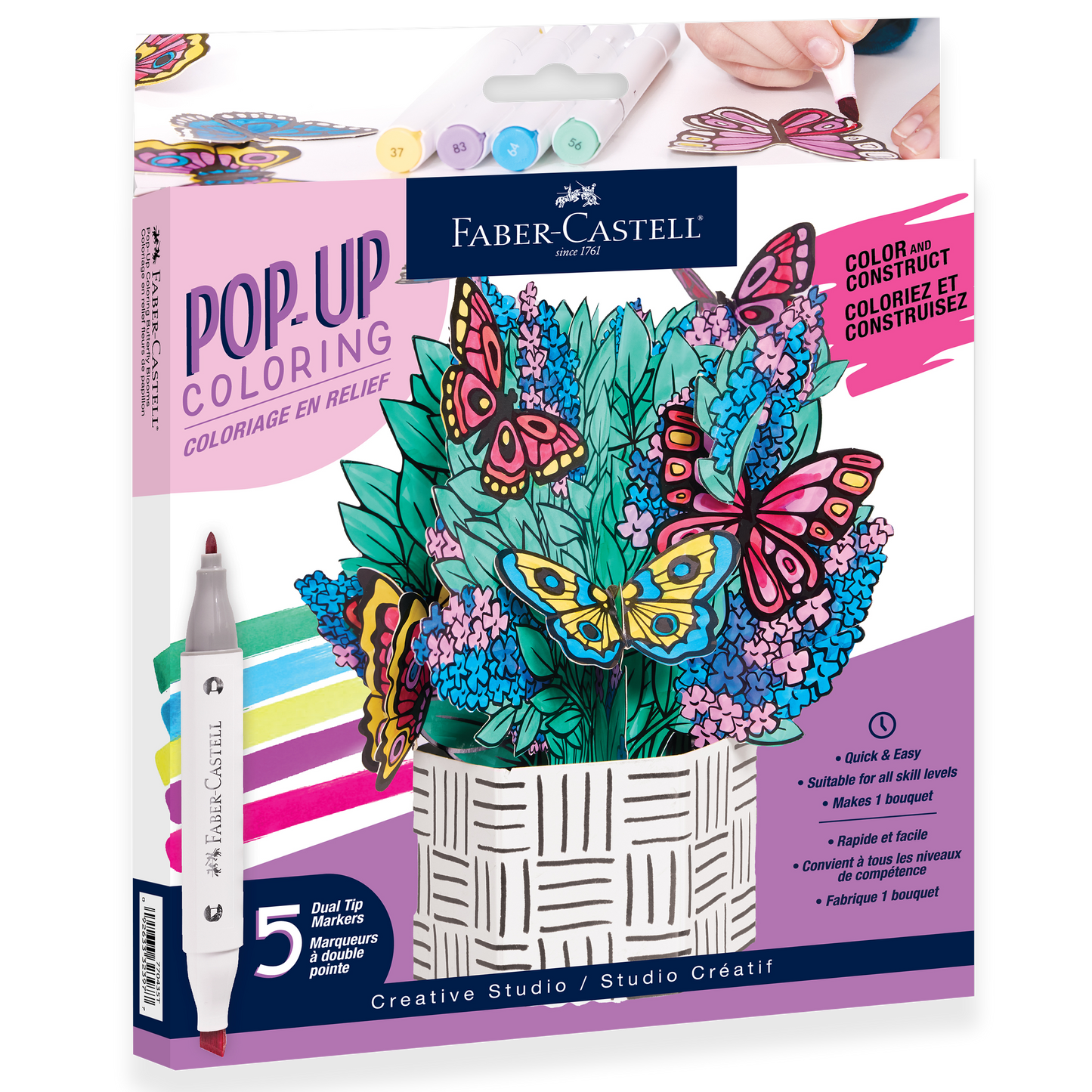 Pop Up Coloring Butterfly Bouquet - Adult Coloring Craft