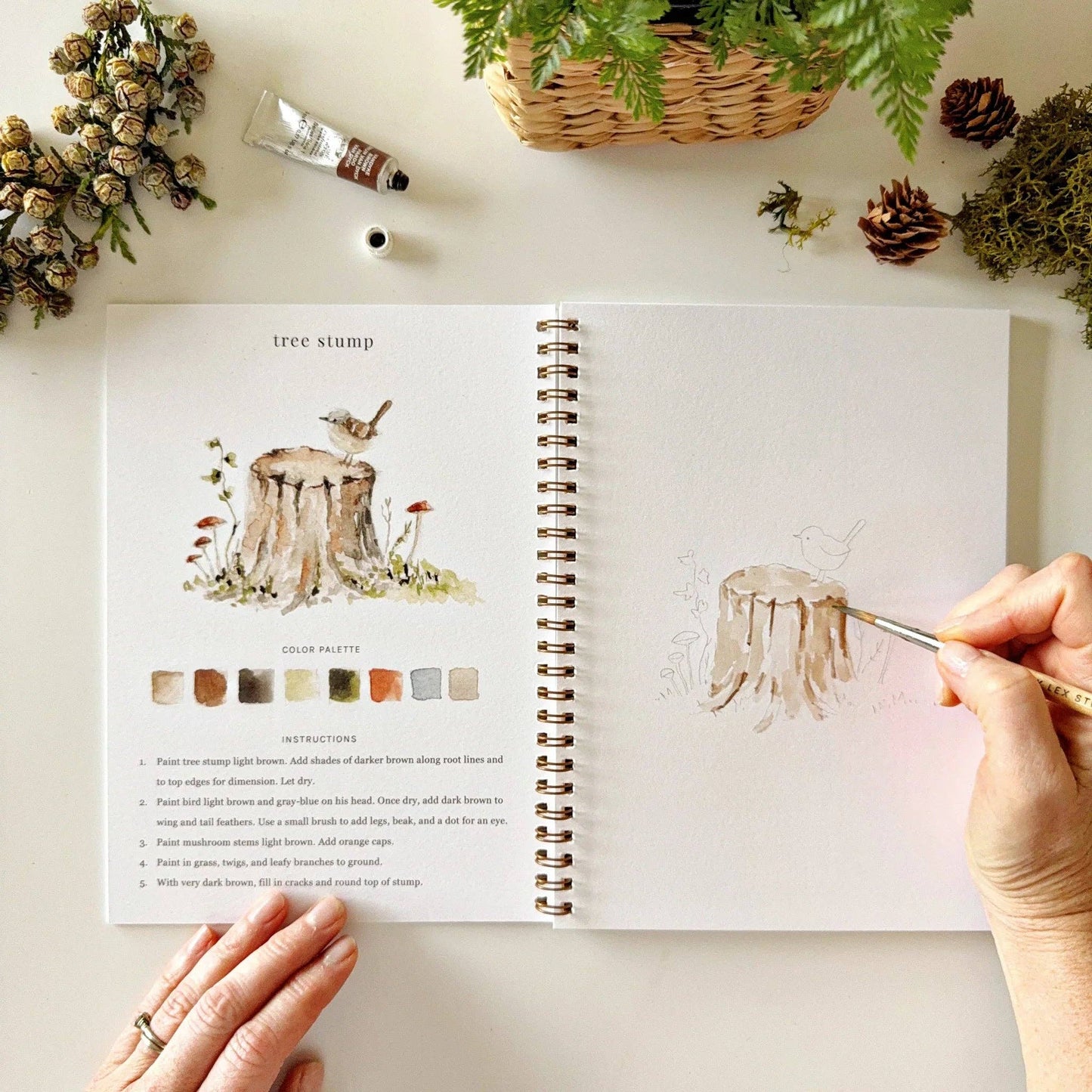 Emily Lex Studio | Woodland watercolor workbook