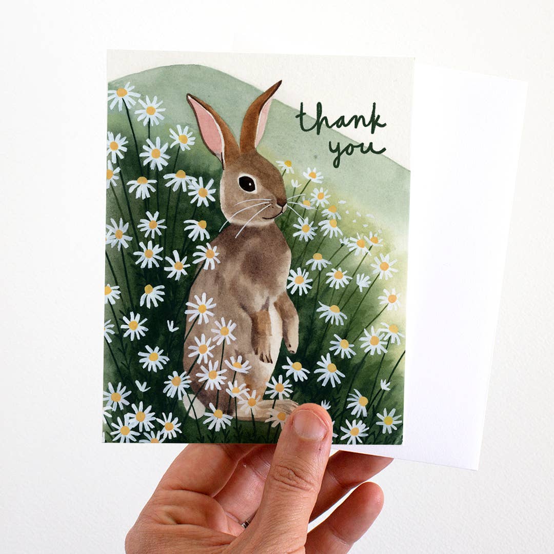 Bunny Meadow Thank You Card | May We Fly