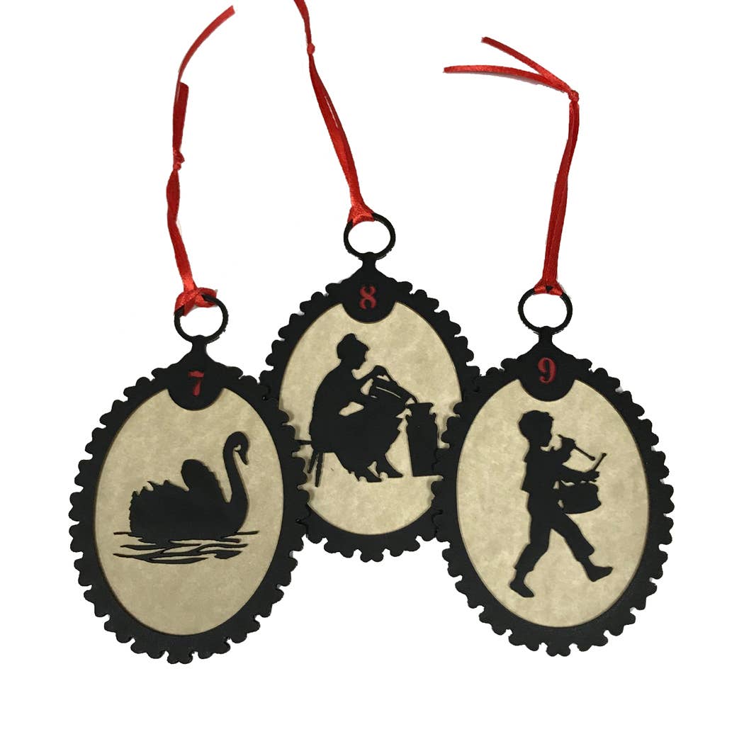 Twelve Days of Christmas Silhouette Ornament