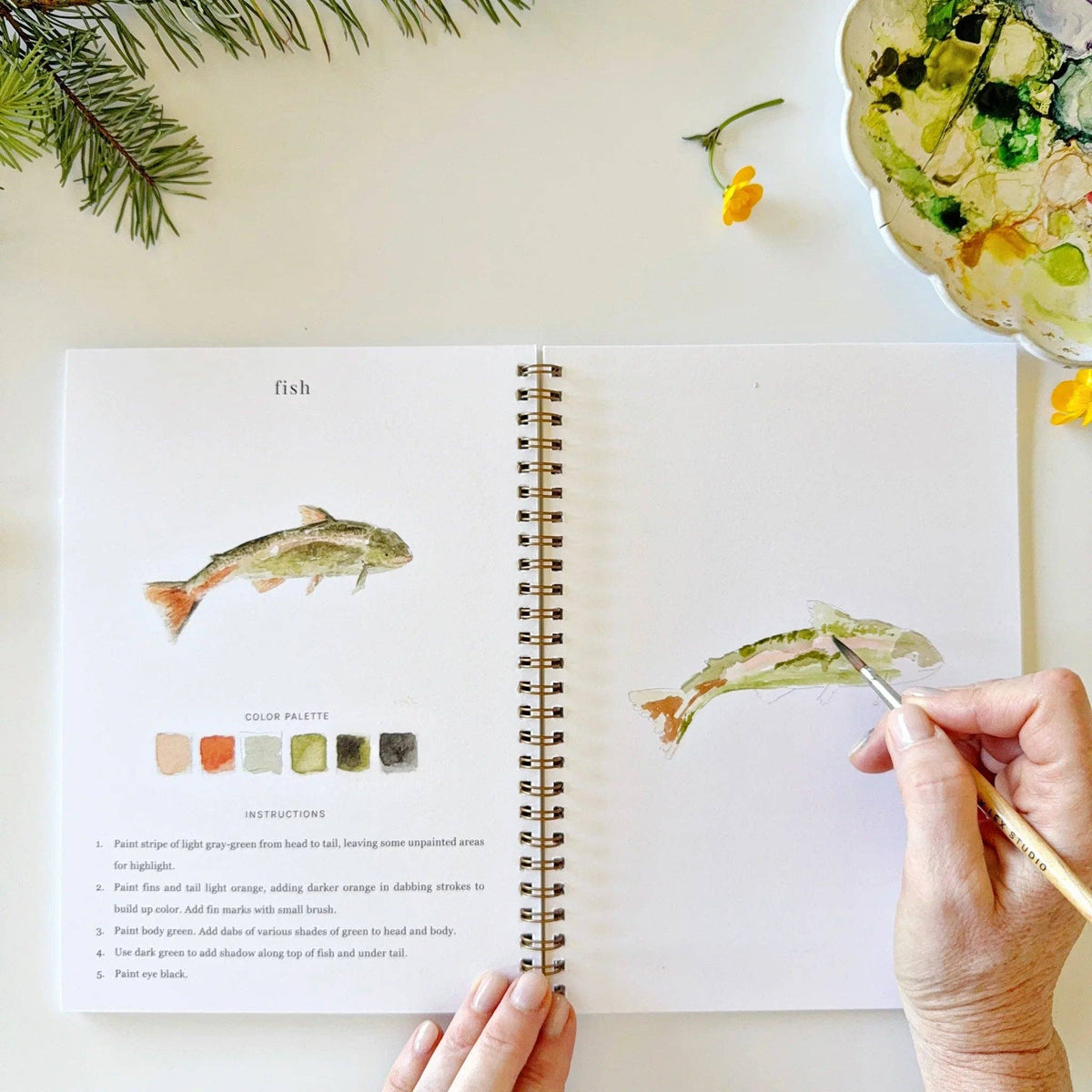 Camping watercolor workbook | Emily Lex Studio