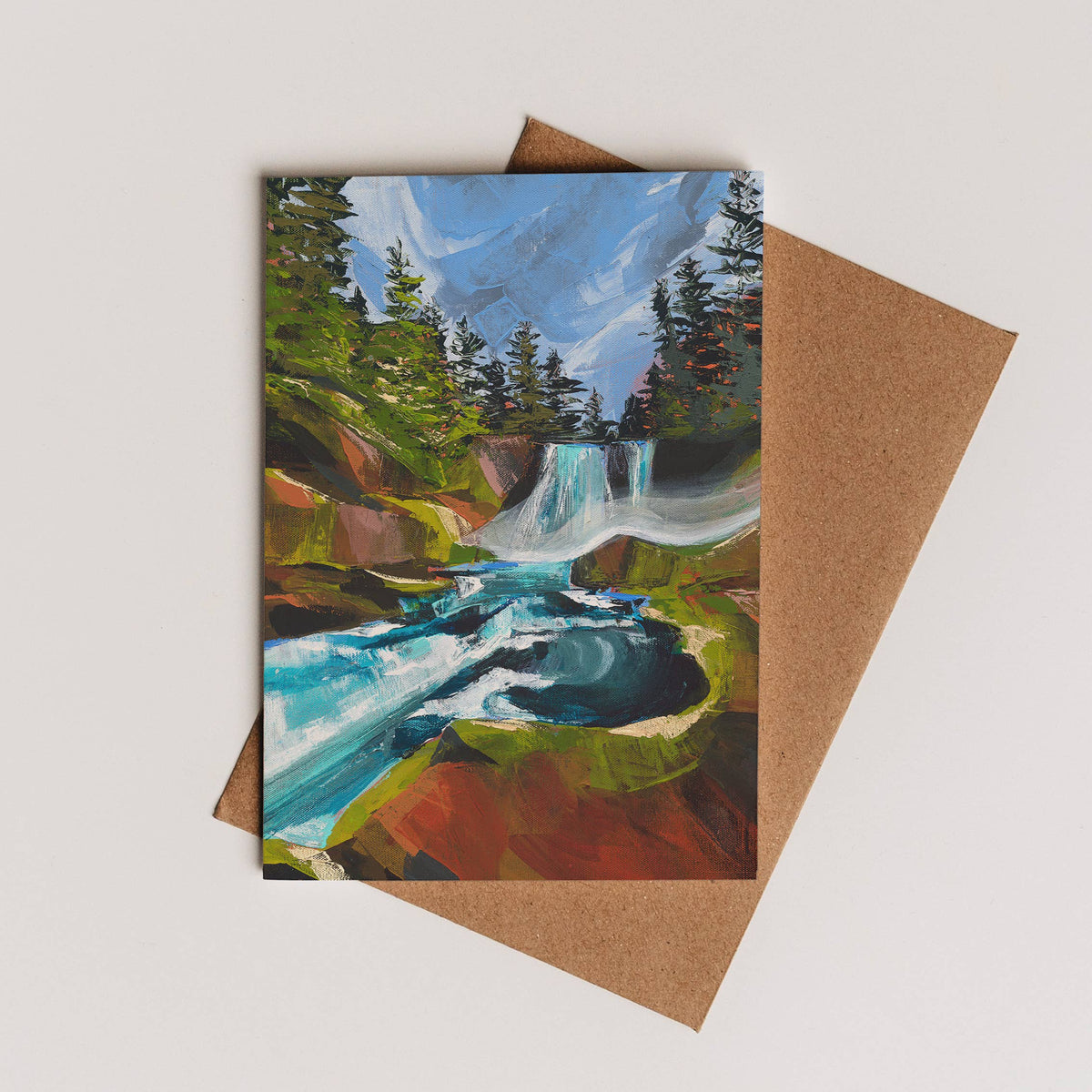 Sahalie Falls - Greeting Card | Lindsay Gilmore