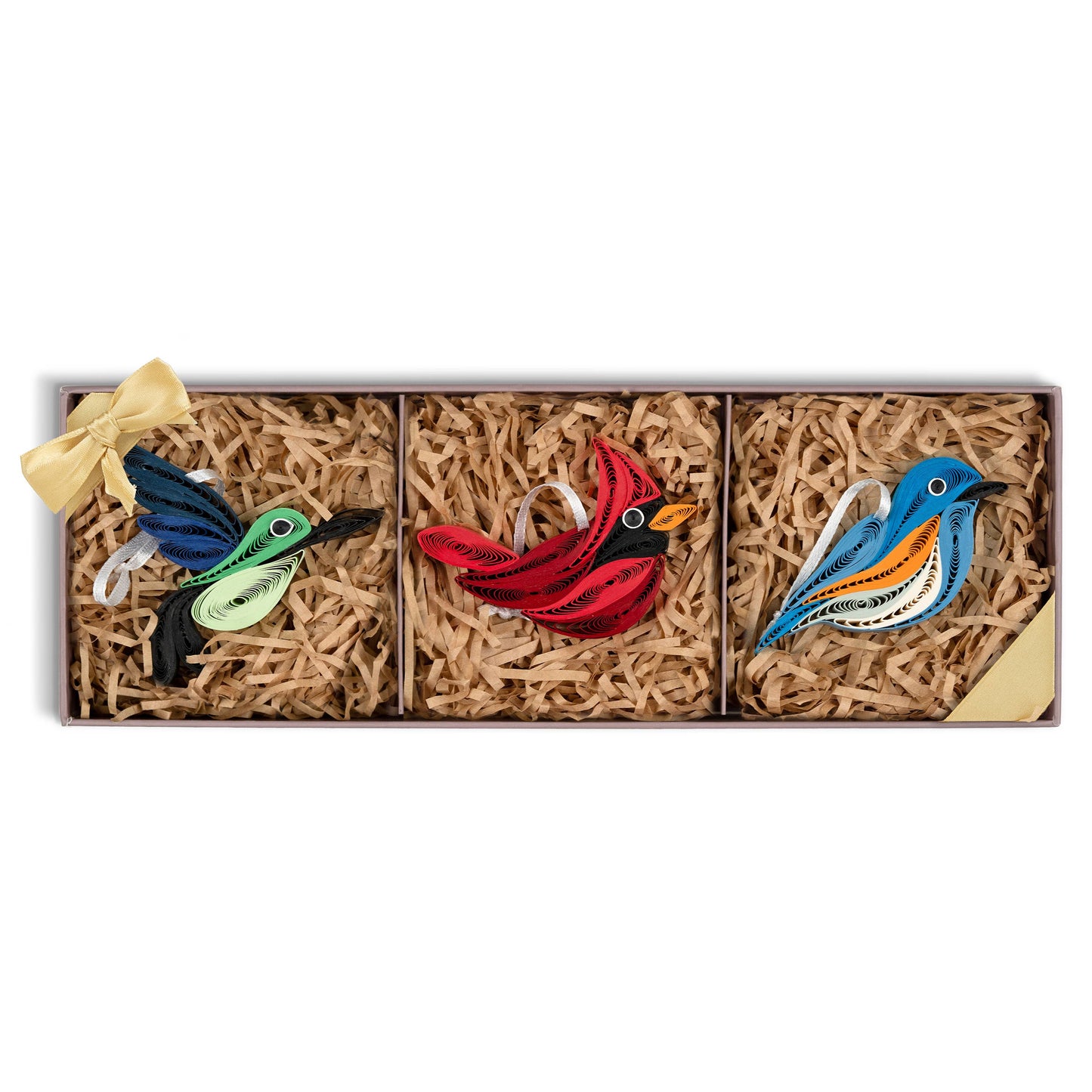 Quilled Bird Handmade Ornaments Box Set
