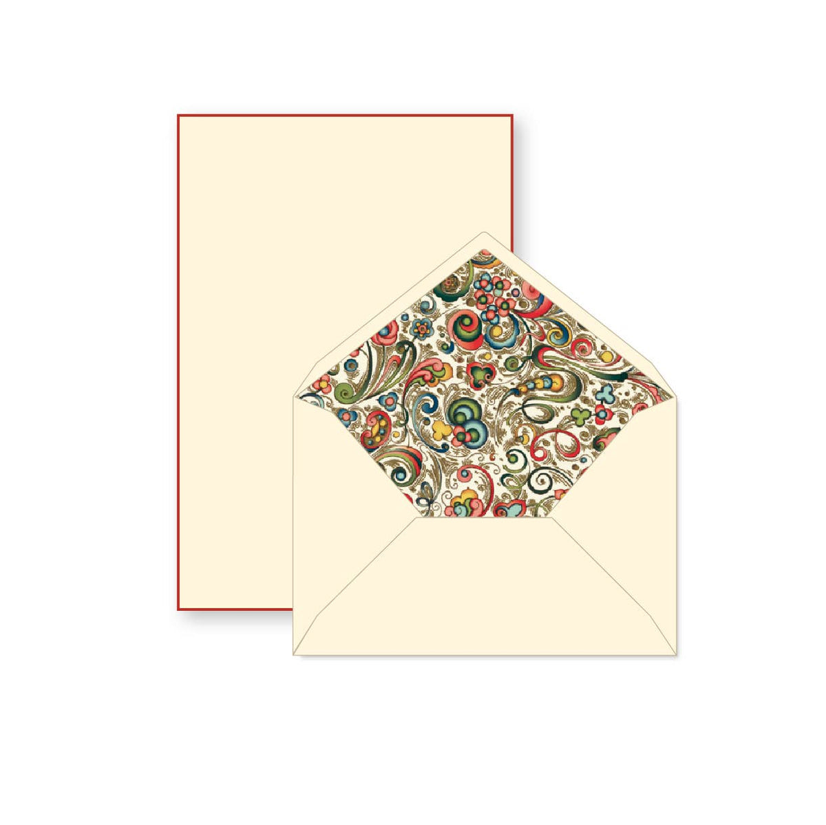 Rossi 1931 100% Cotton Bordered Writing Sheets Letter Set | Made in Italy