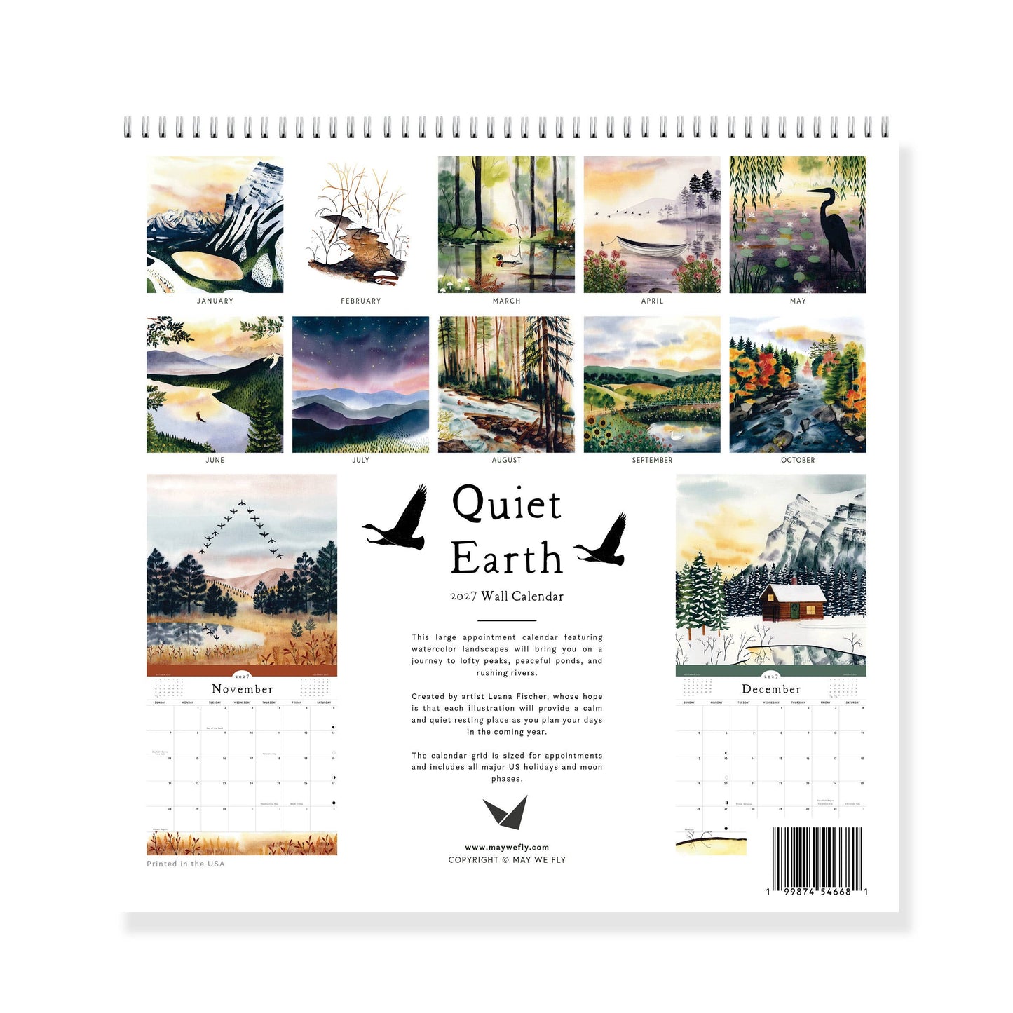 2027 Quiet Earth Wall Calendar | May We Fly
