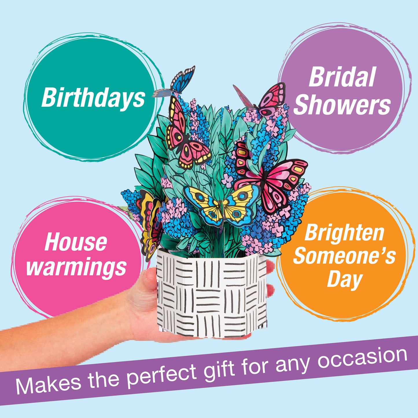 Pop Up Coloring Butterfly Bouquet - Adult Coloring Craft