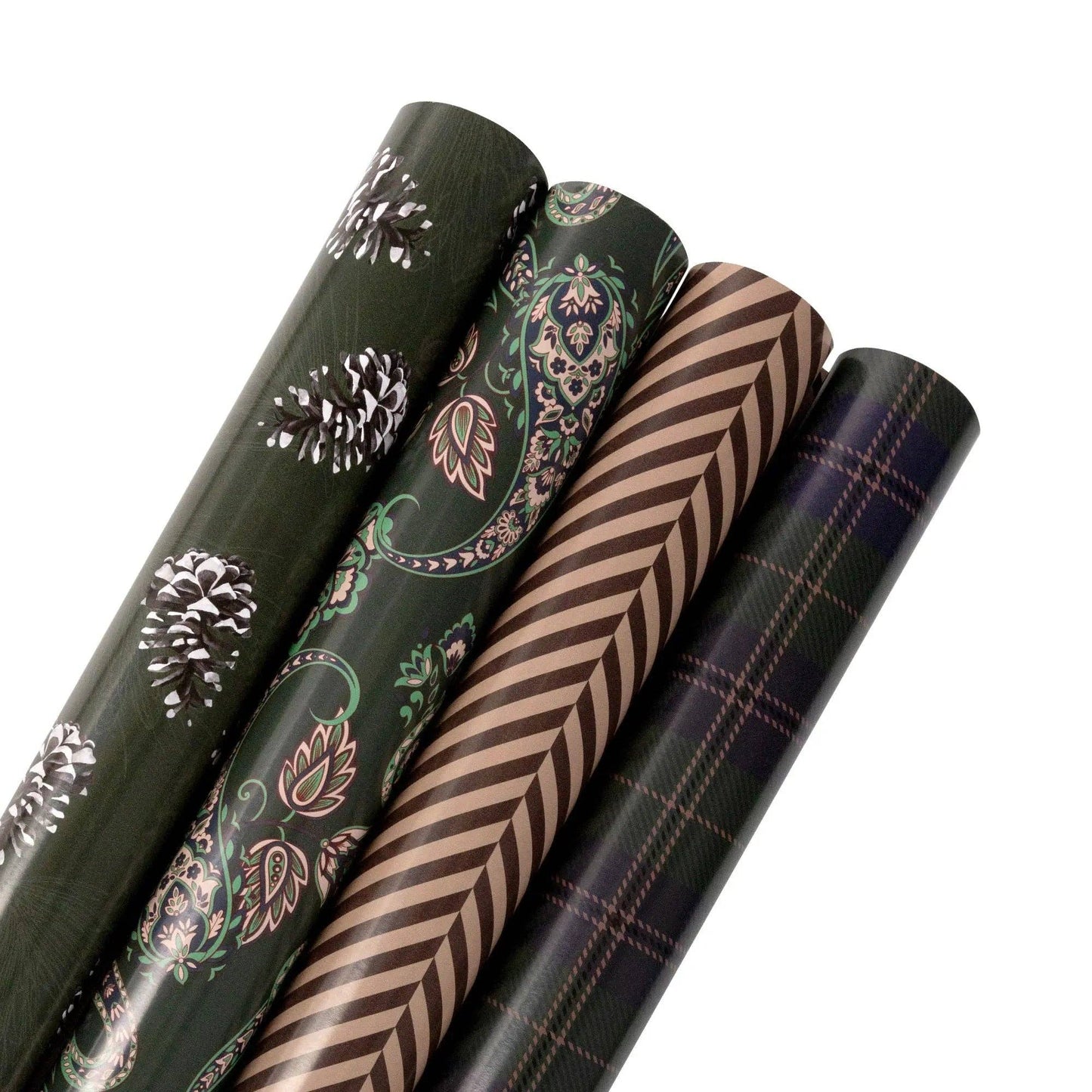 30" x 10' Reversible Wrapping Paper | Festive Browns
