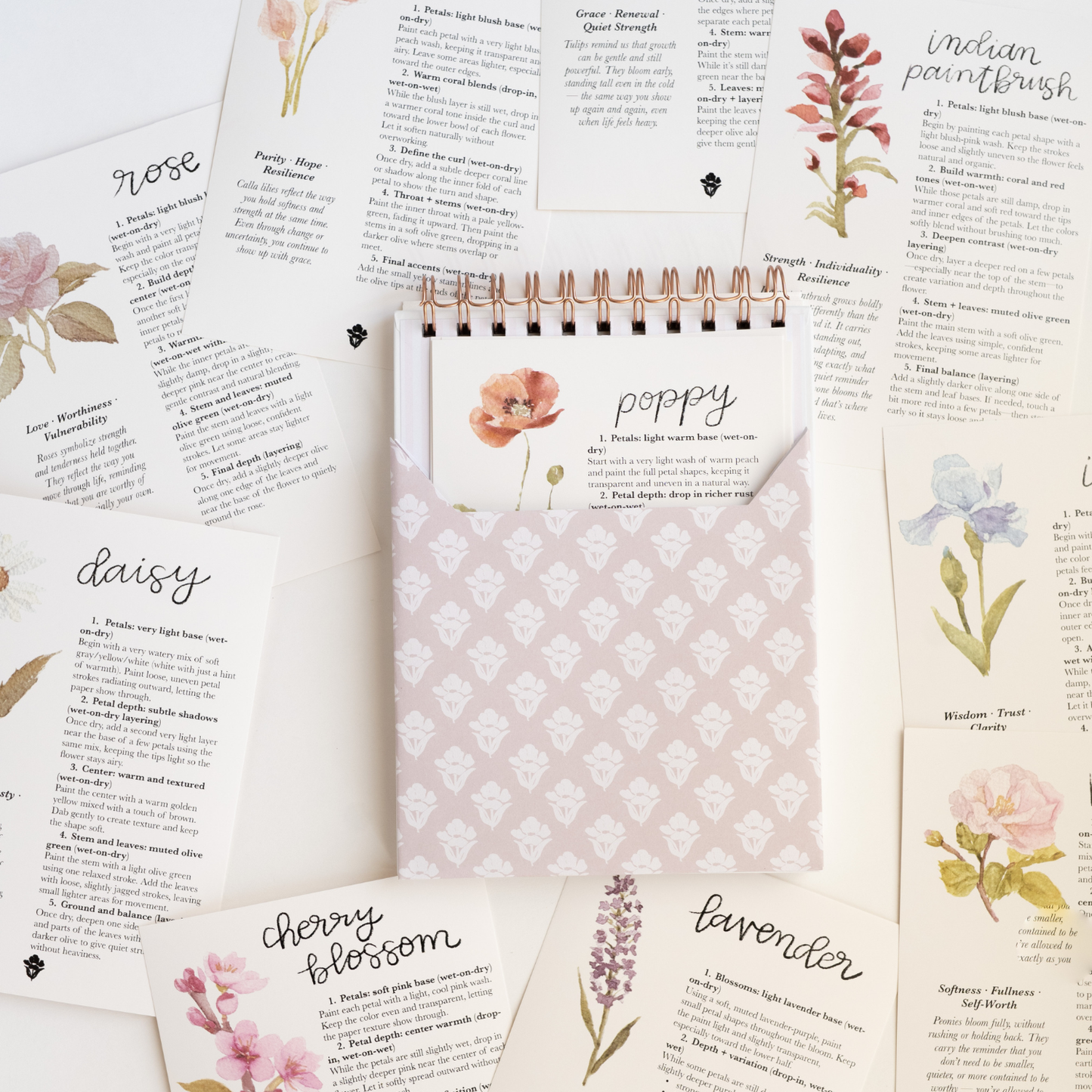bailey rae studio | Flowers Watercolor Workbook