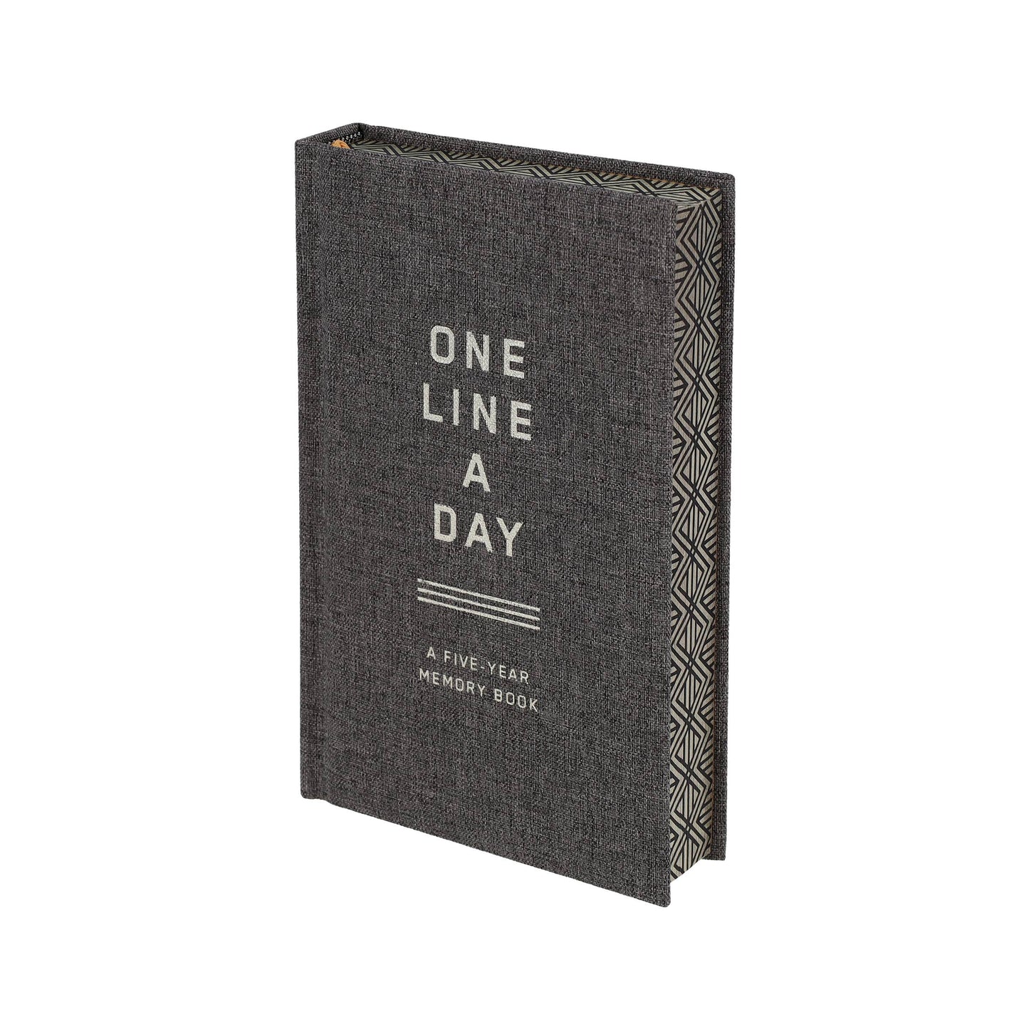 Charcoal Canvas One Line A Day Journal | A Five-Year Memory Book