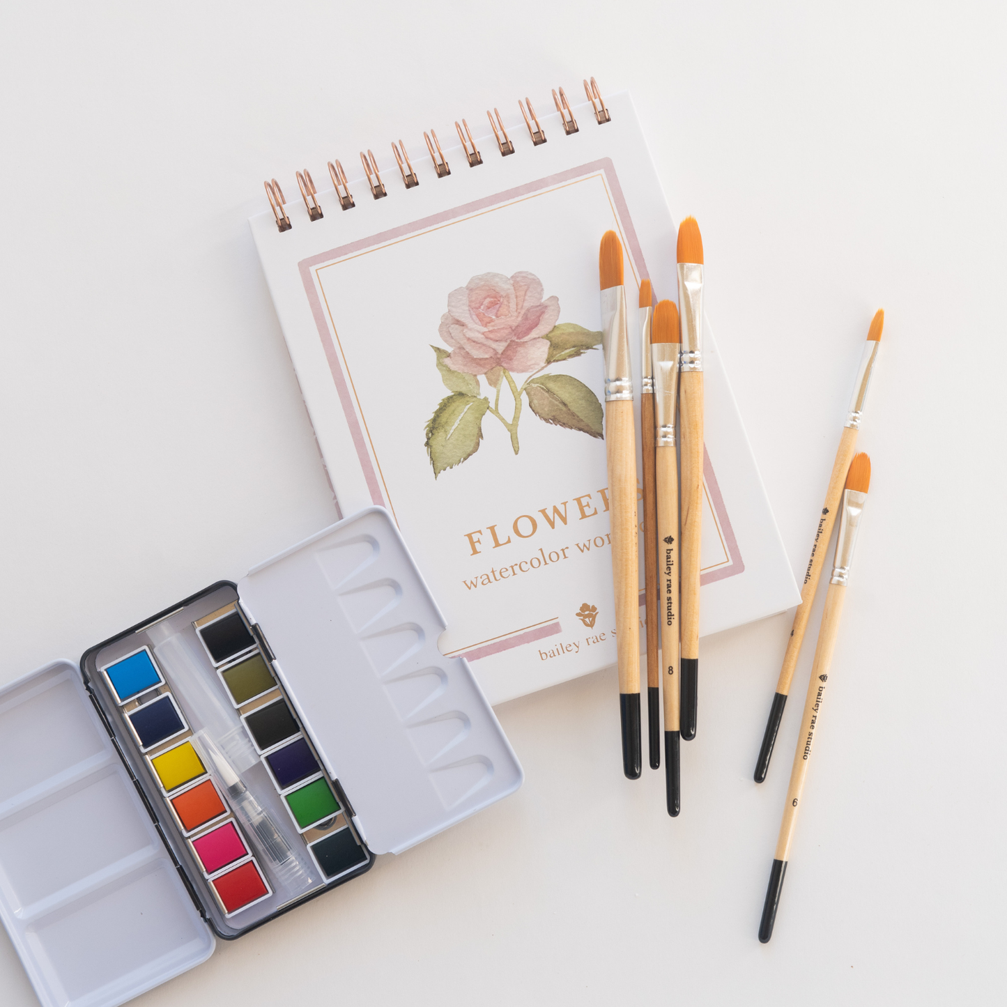 bailey rae studio | Flowers Watercolor Workbook