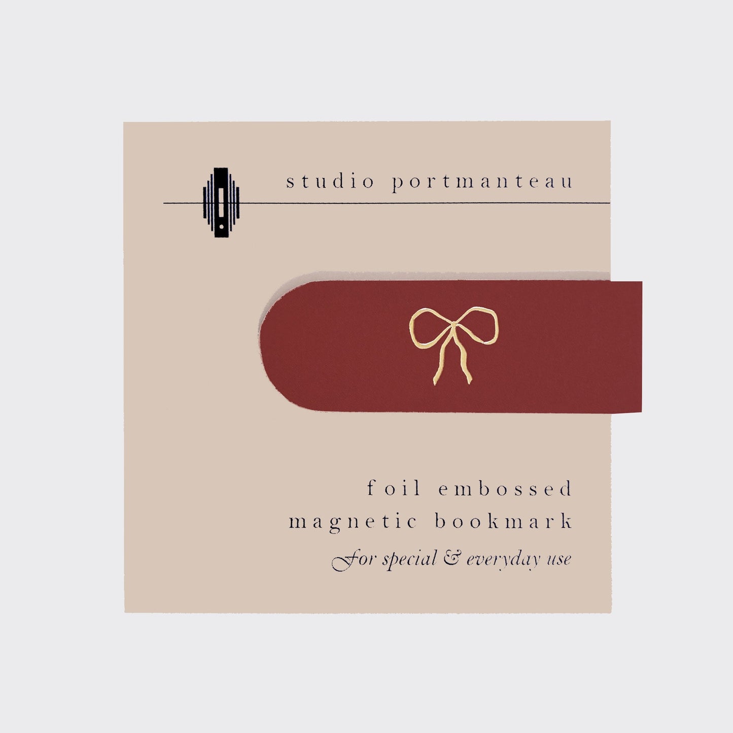 Gold Vintage Bow Foil Embossed Magnetic Bookmark