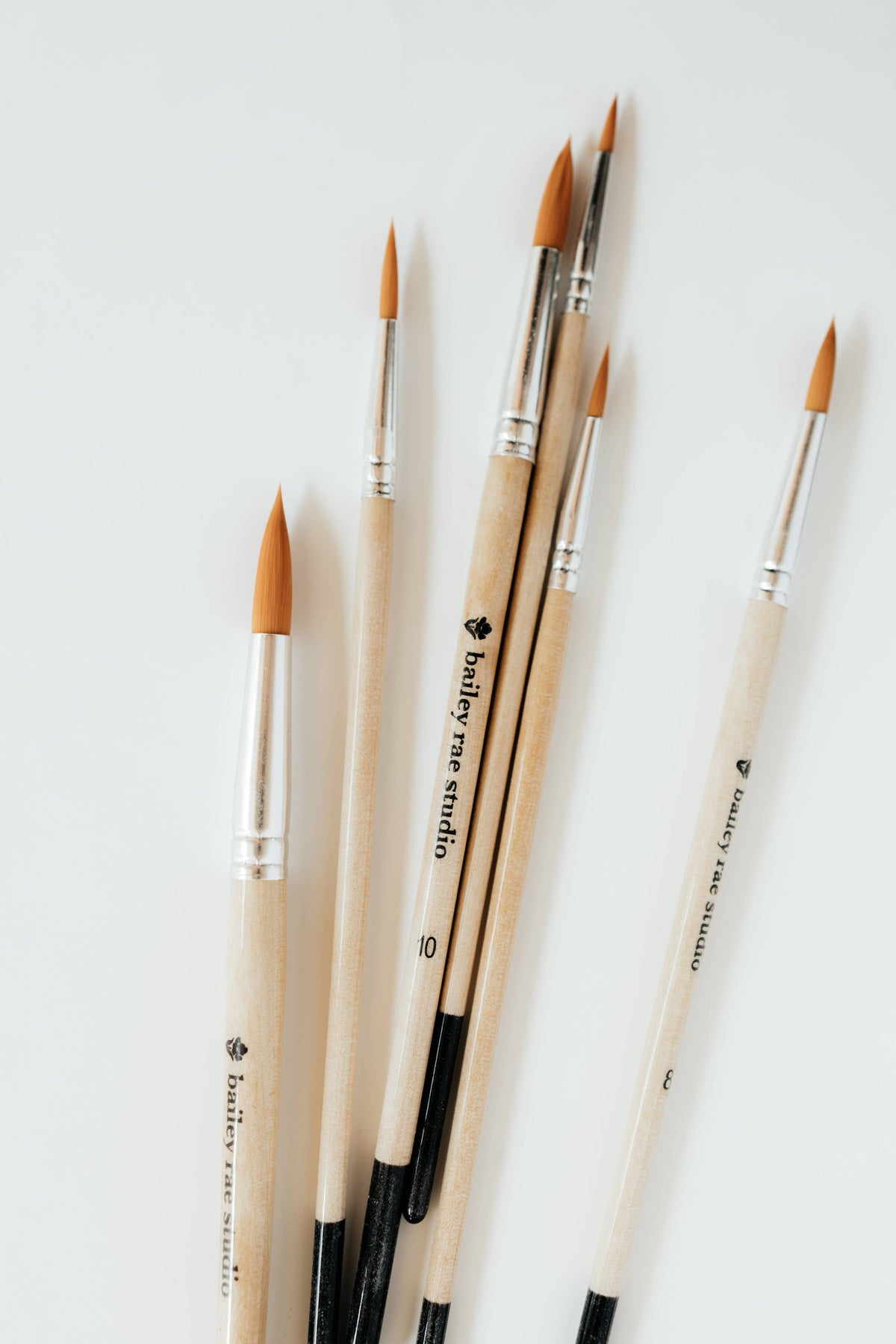 Watercolor brush set | Round Tip Brush, 6 piece | Bailey Rae Studio