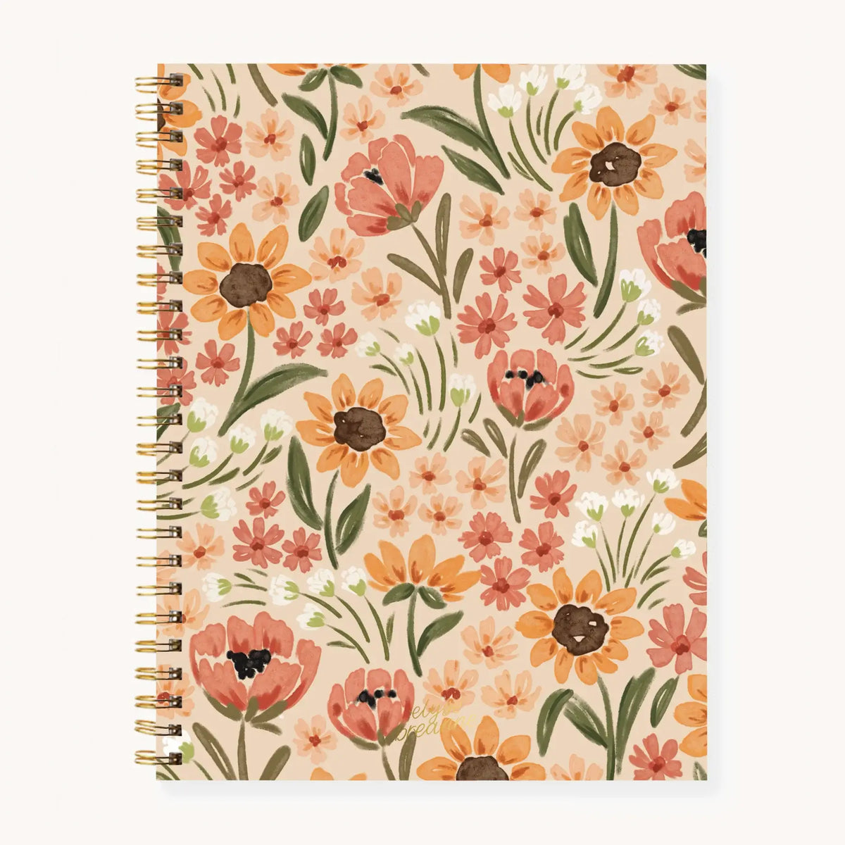 Floral Softcover Spiral Notebook