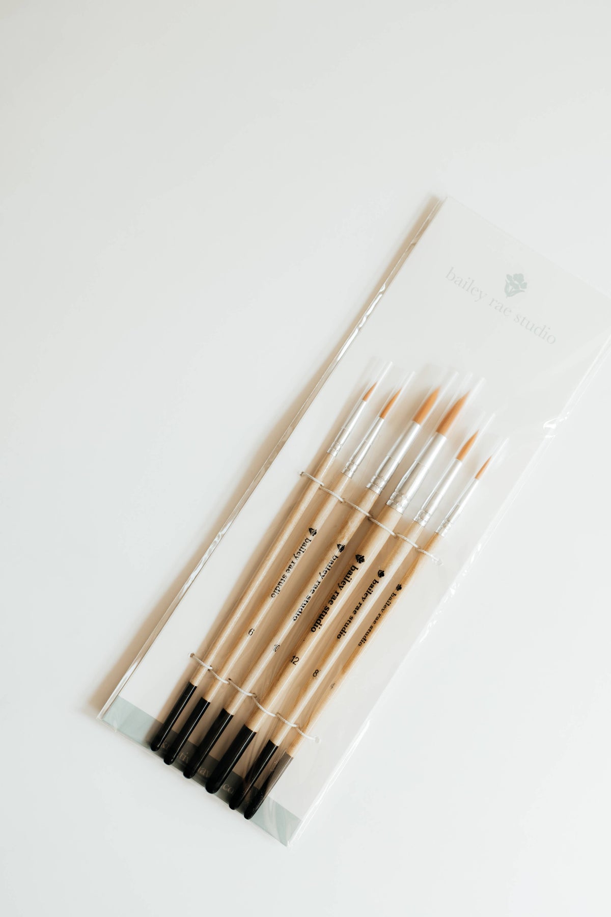 Watercolor brush set | Round Tip Brush, 6 piece | Bailey Rae Studio