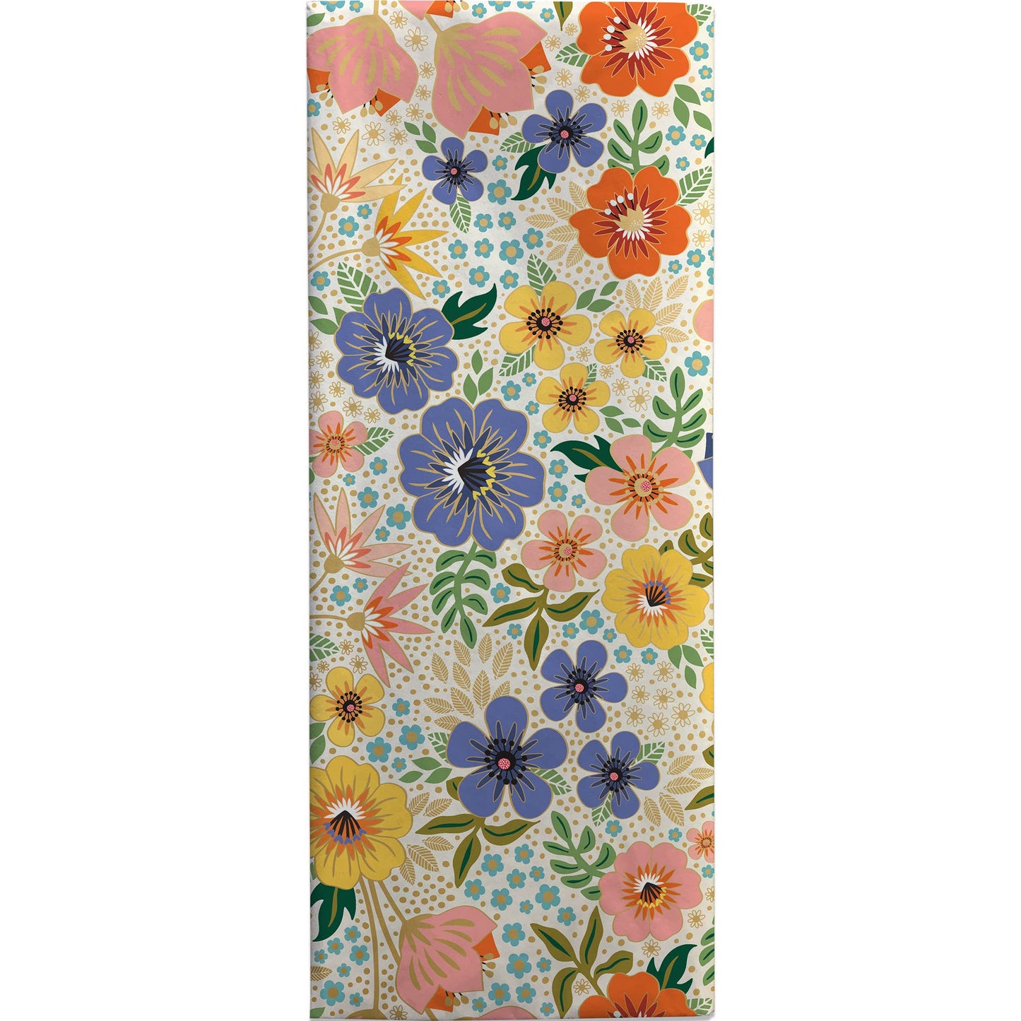 Golden Floral Designer Tissue