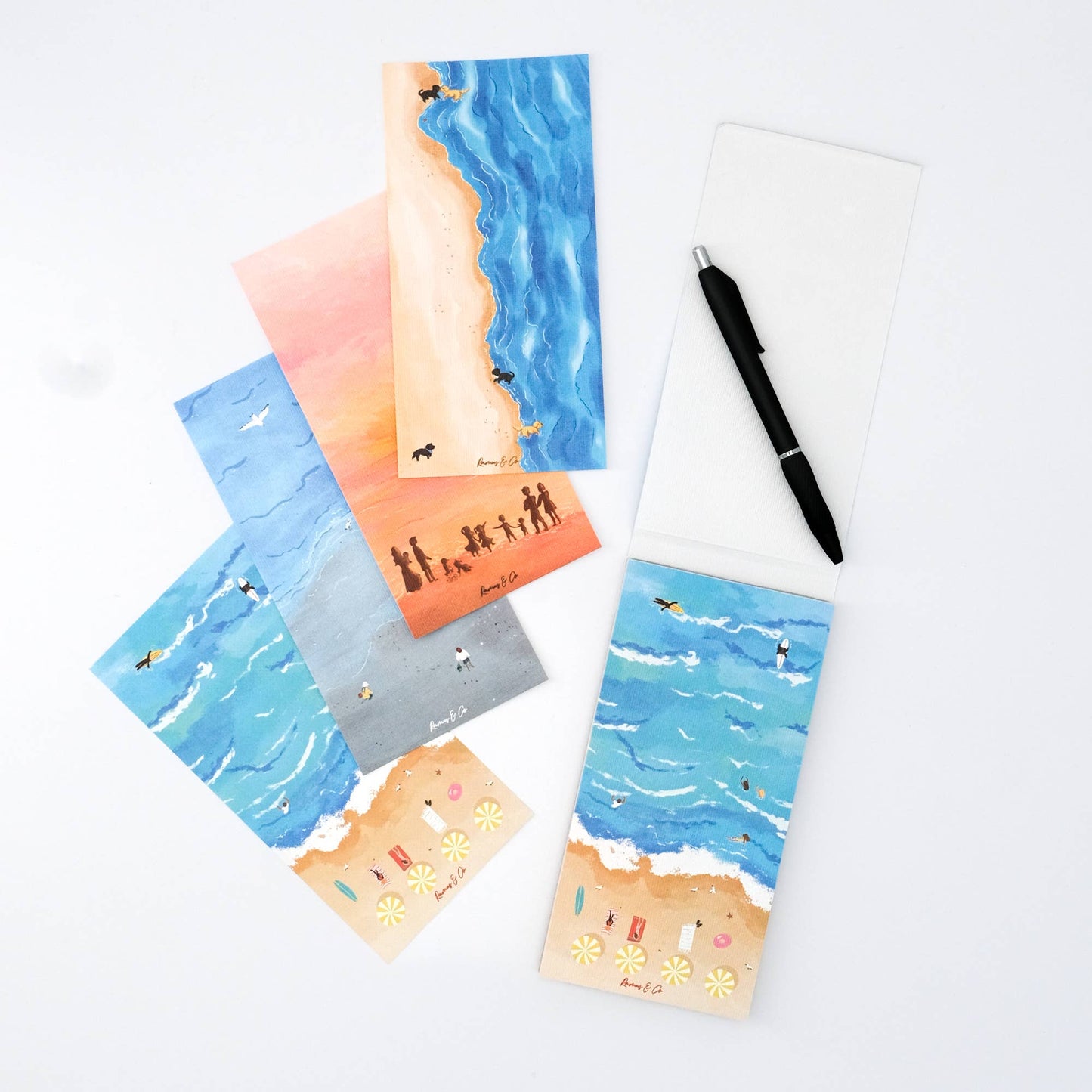 By The Sea Pocketeer Pad - Linen Sheet Coastal Notepad