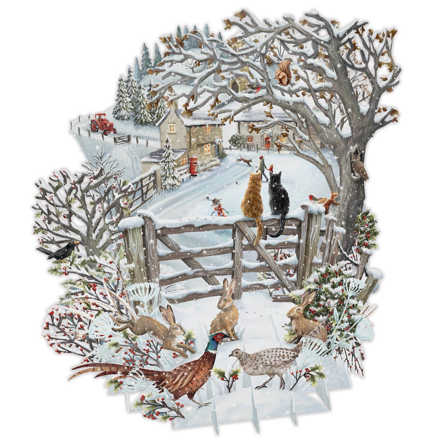3D POPUP GREETING CARD LET IT SNOW