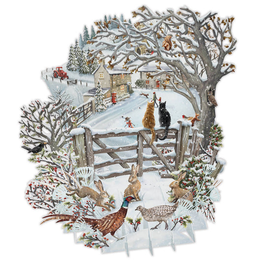 3D POPUP GREETING CARD LET IT SNOW